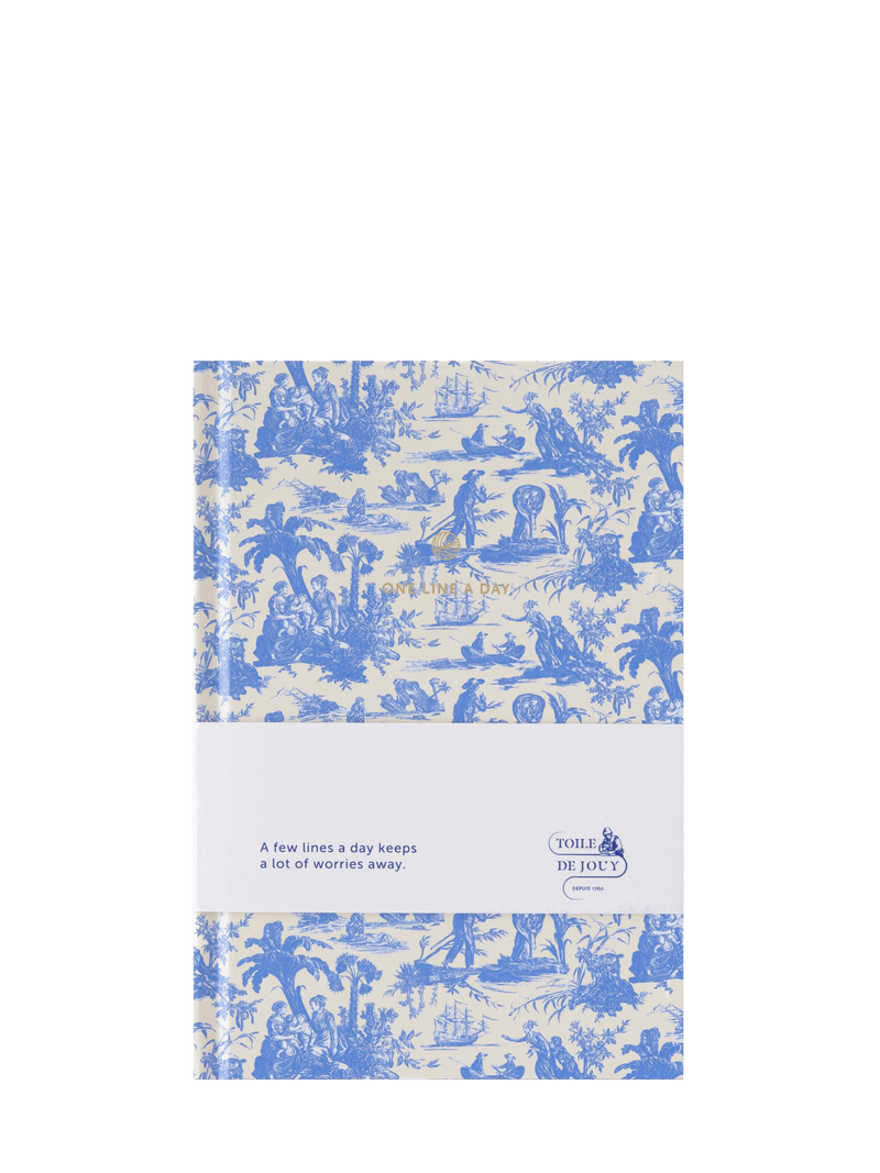 One line a day journal, Blue toile de Jouy