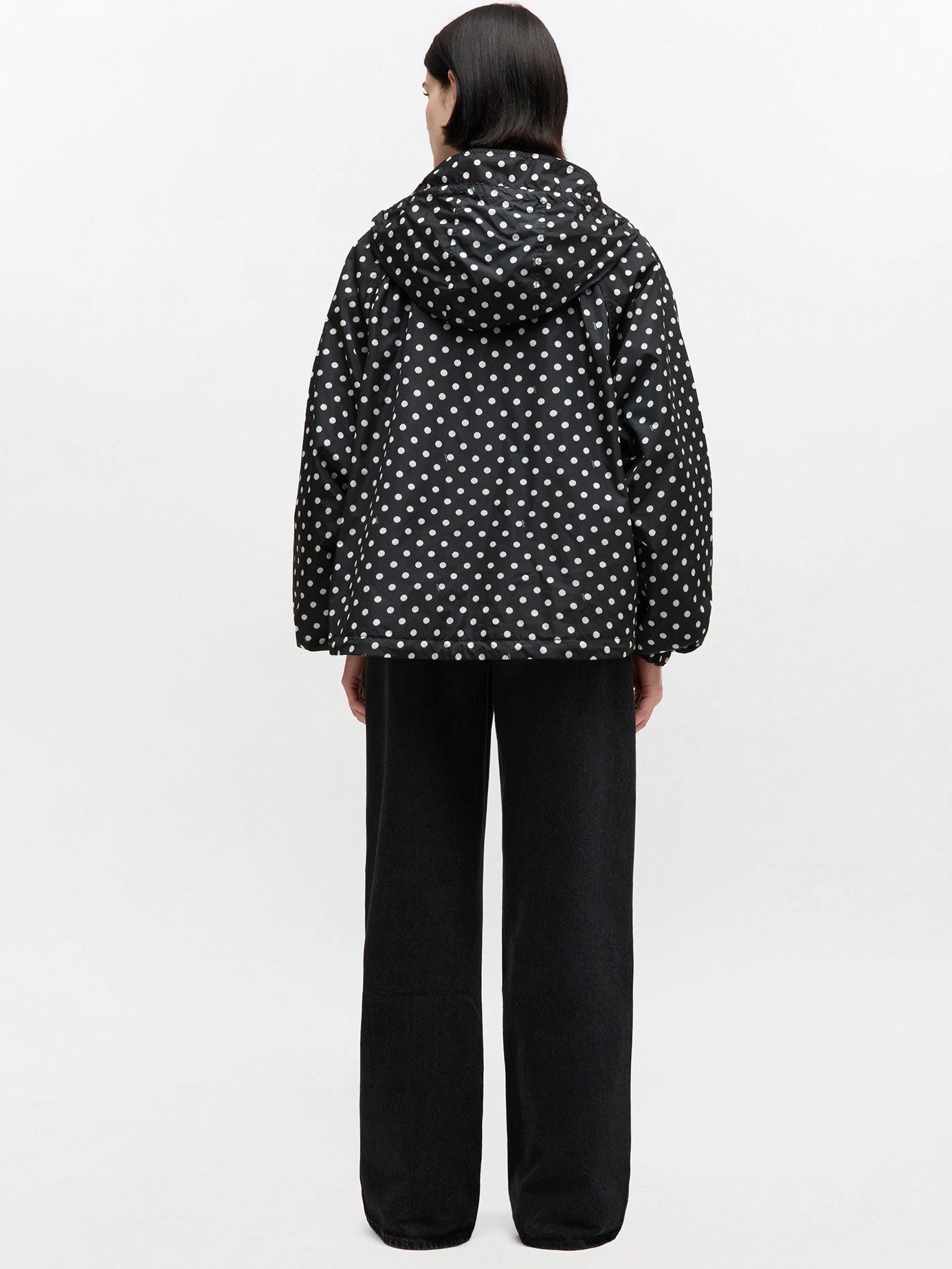 Flyweight nylon jacket, polka dot print