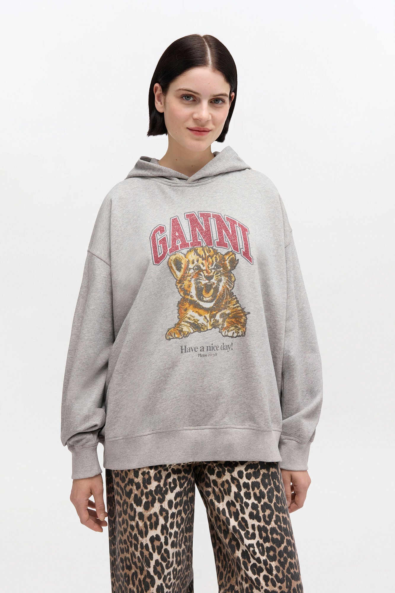 Isoli hoodie beaded baby tiger print, paloma