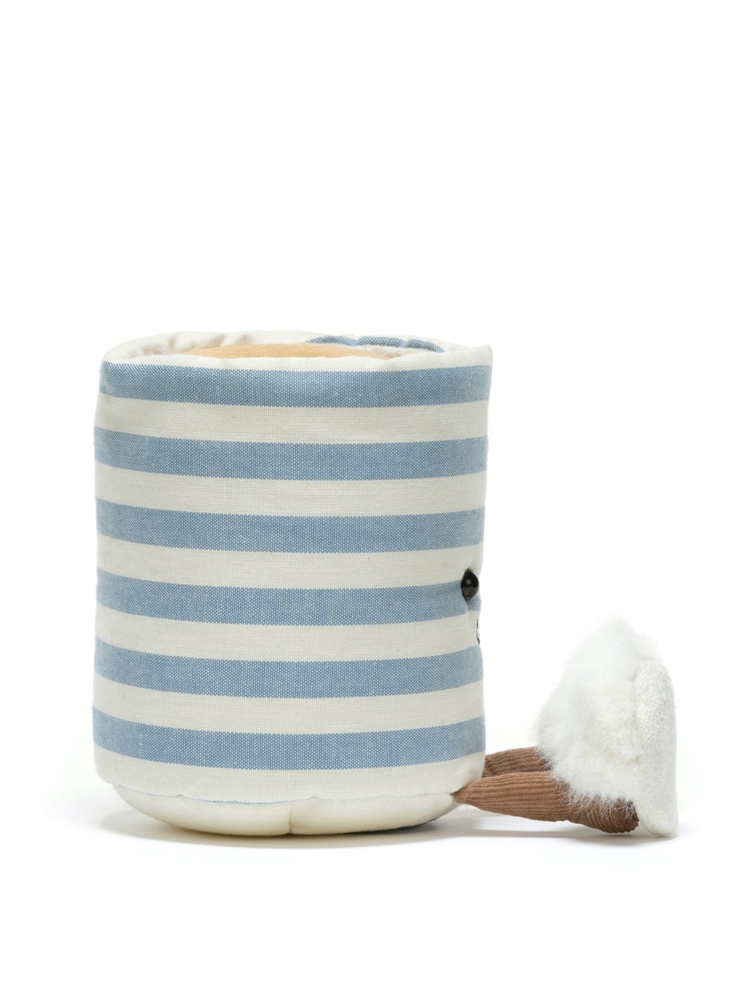Striped soft toy mug with handle