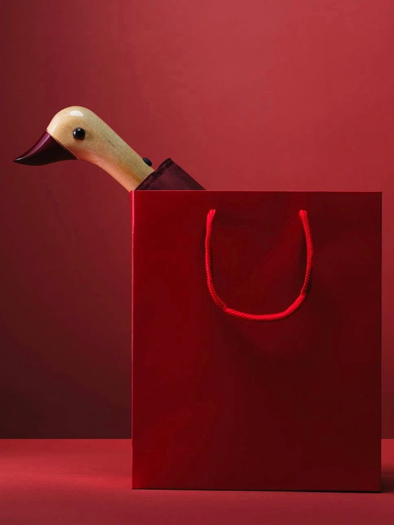 Duck umbrella, cherry red