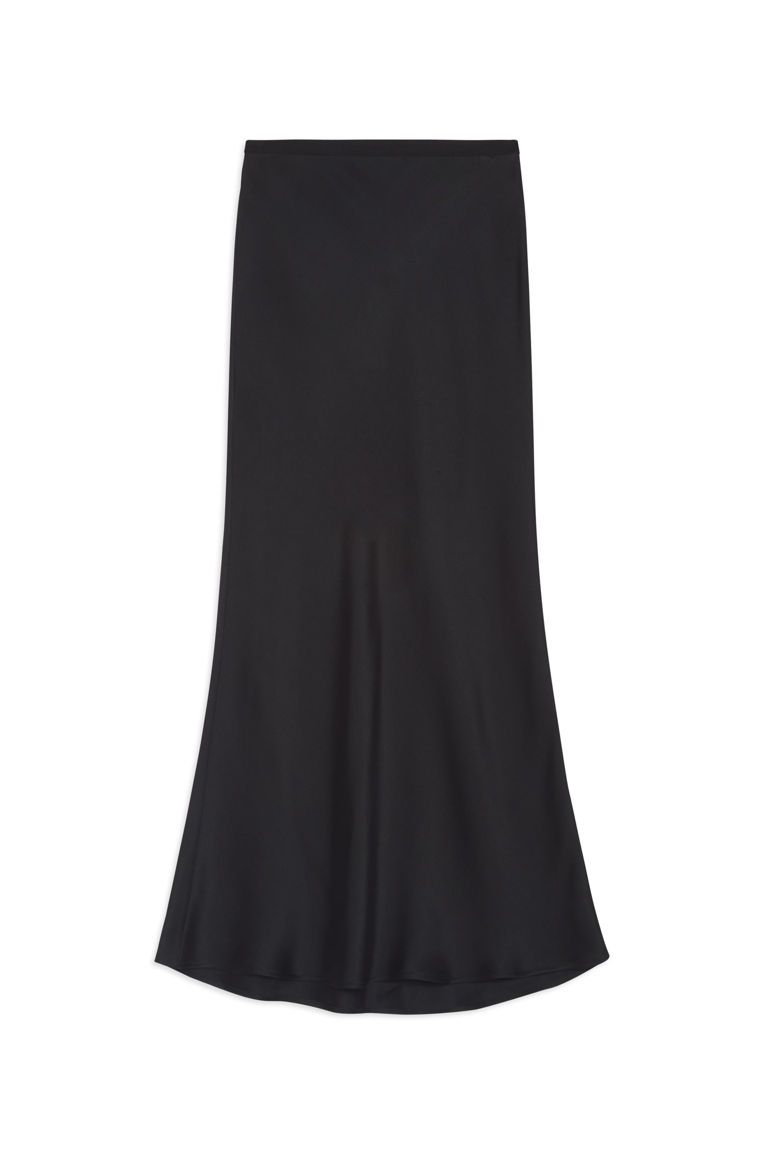 Signature bar silk skirt, black
