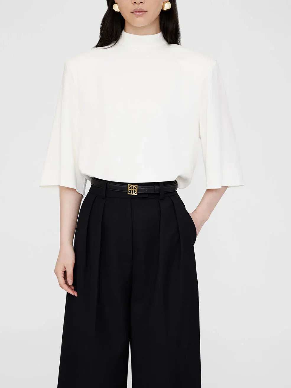 Monogram belt, black