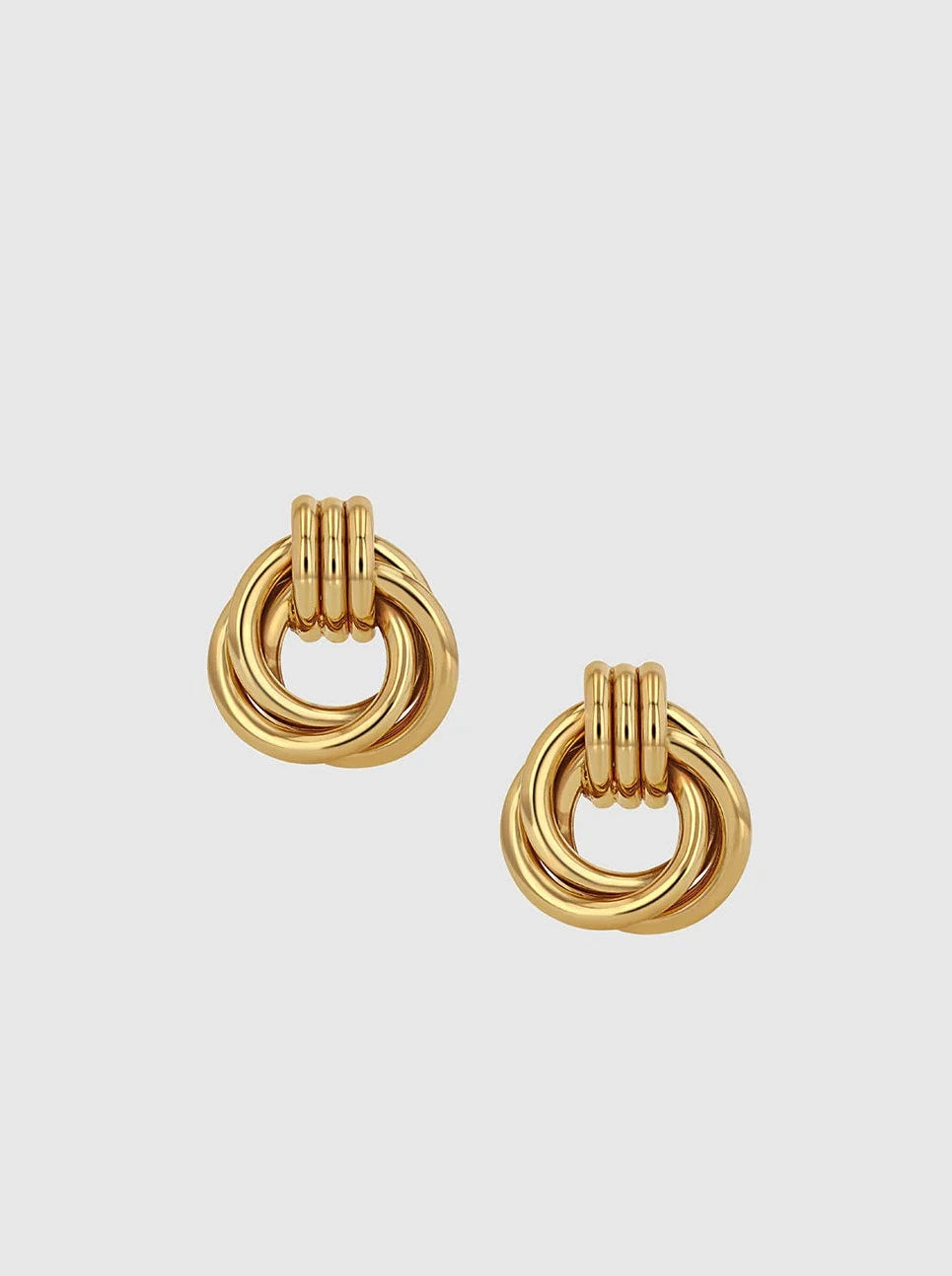 Triple Knot earrings, gold
