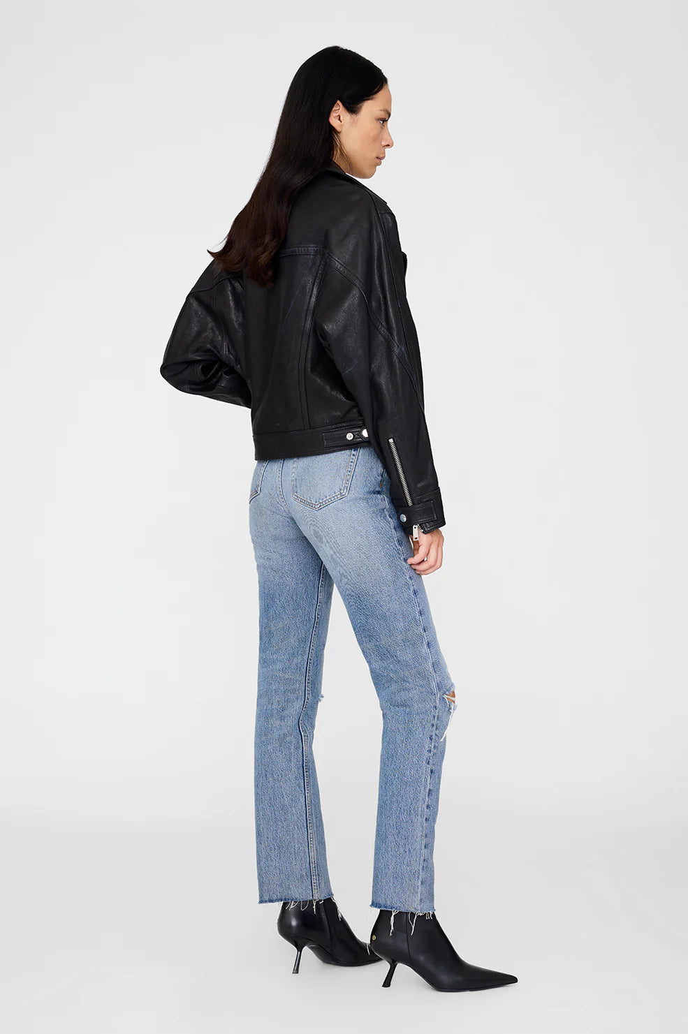 Julie leather jacket, black