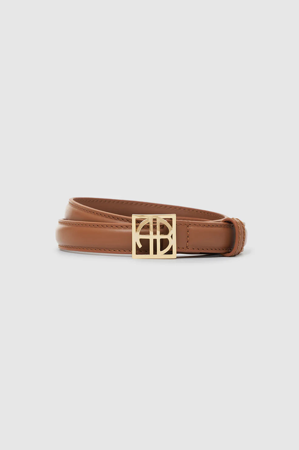 Monogram belt, cognac