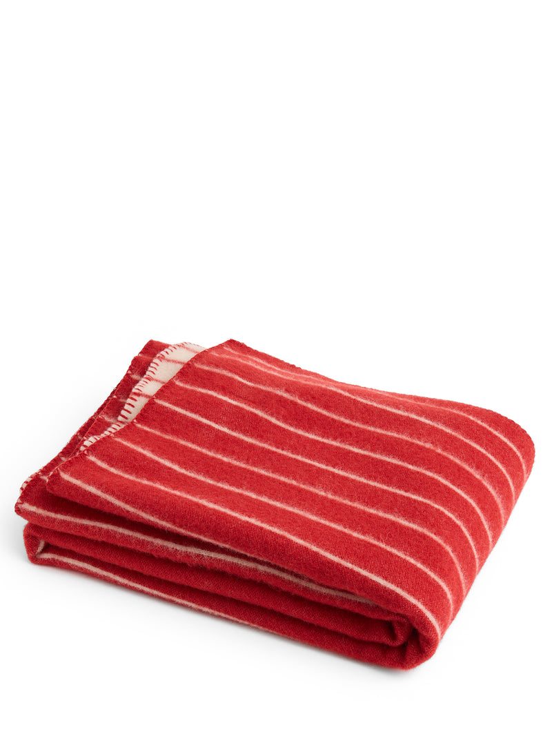 Outdoor Market striped wool throw, 2 colours (130 x 180 cm)