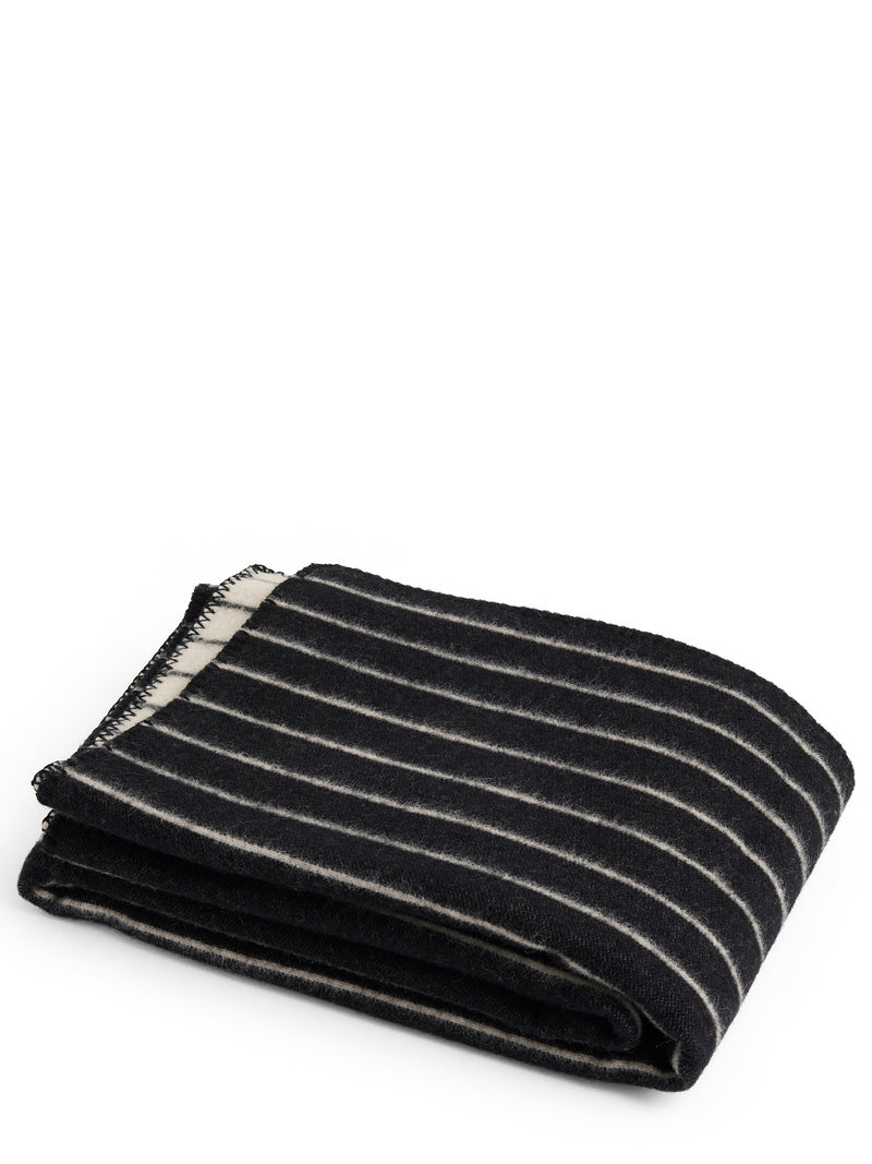 Outdoor Market striped wool throw, 2 colours (130 x 180 cm)
