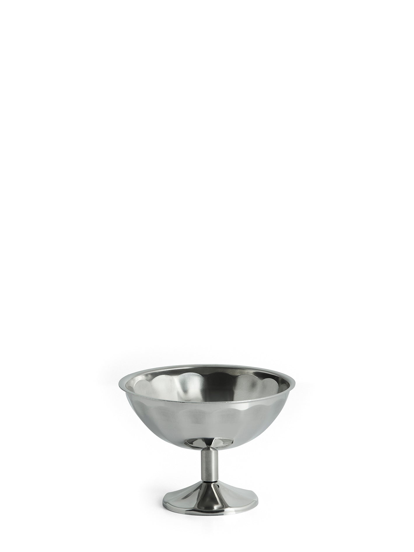 Metallic bowl on a white background