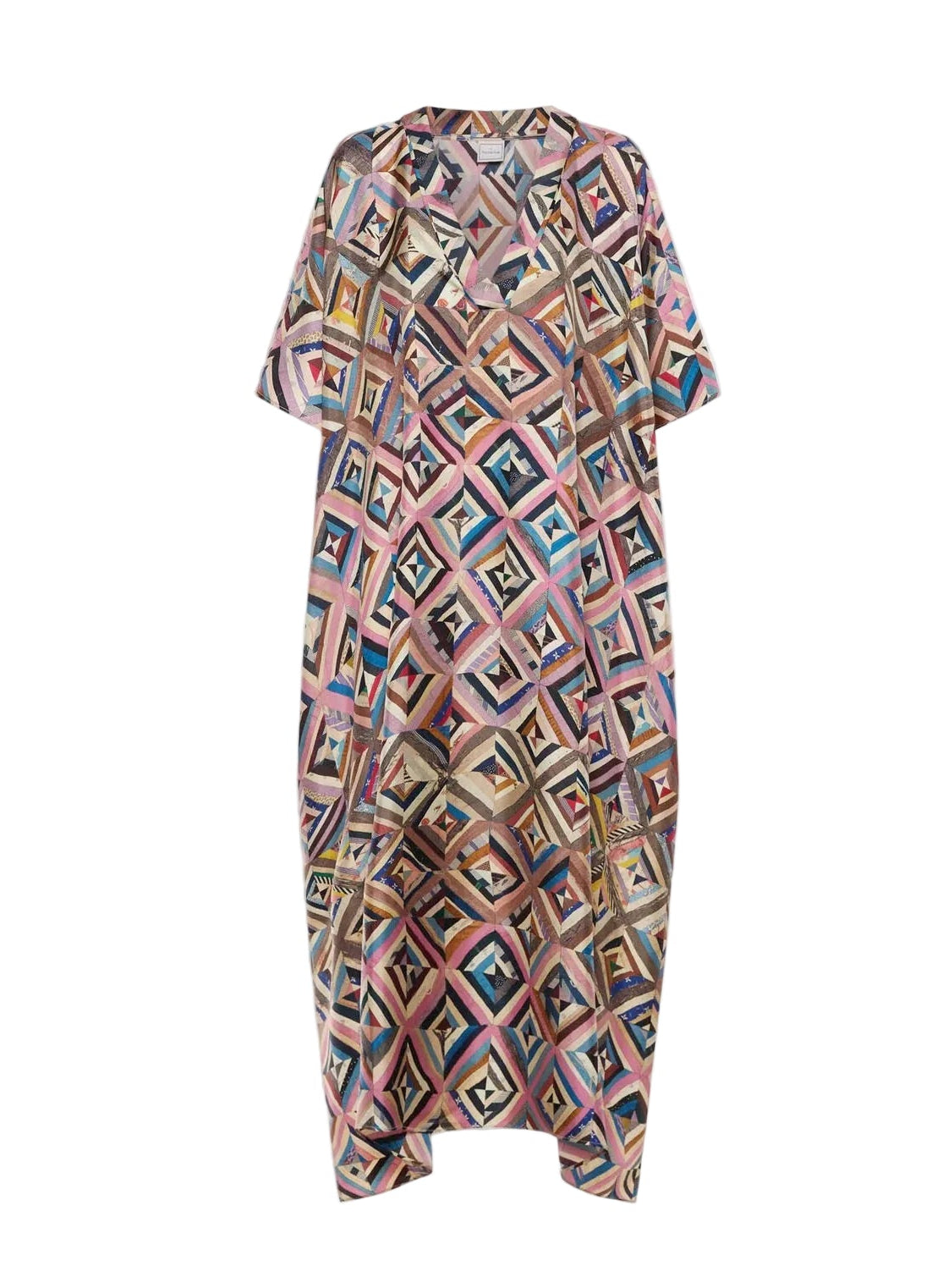 Aloe Kaftan dress, multicoloured kaleidoscope print