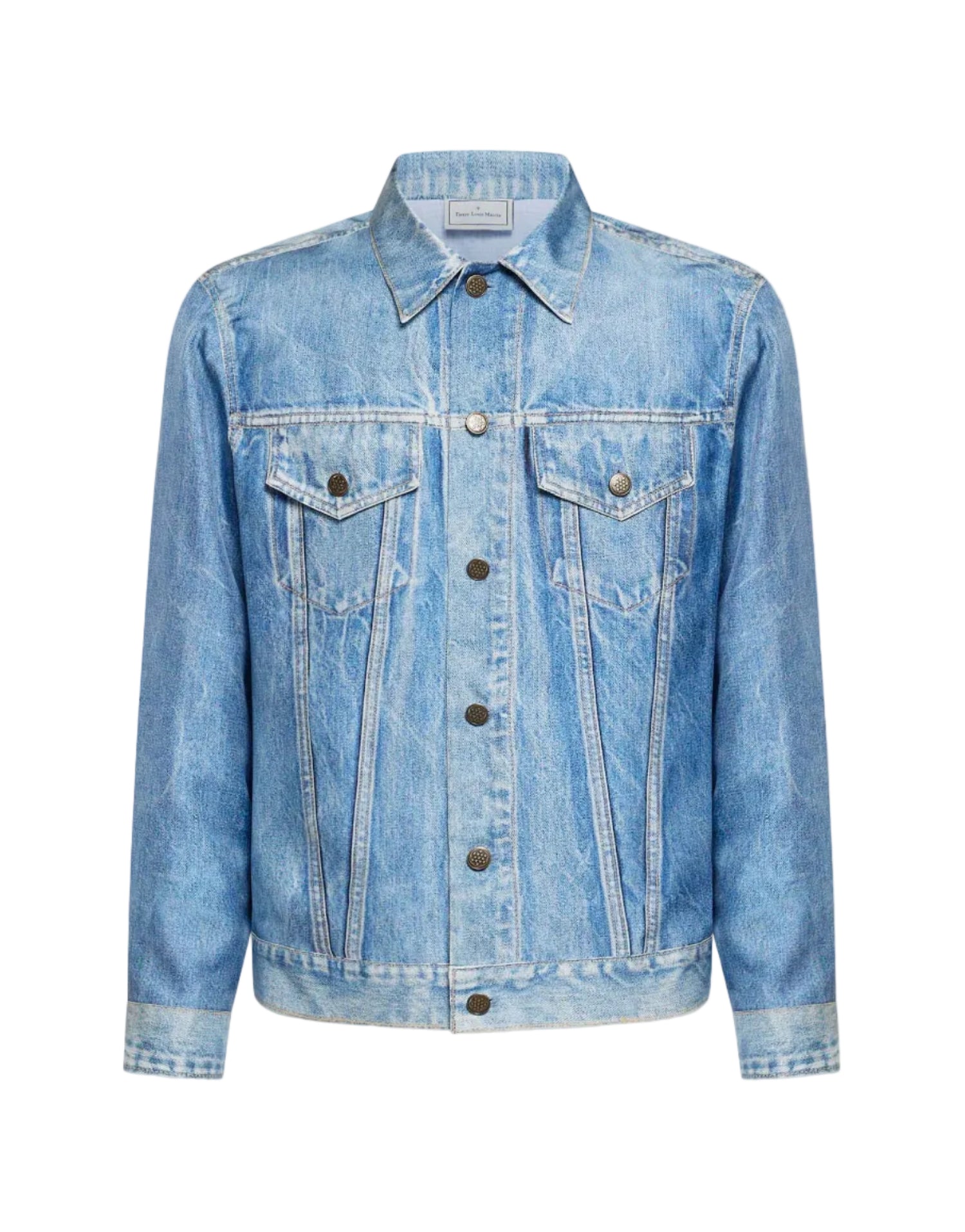 Aloqhi Jacket Silk, blue denim print