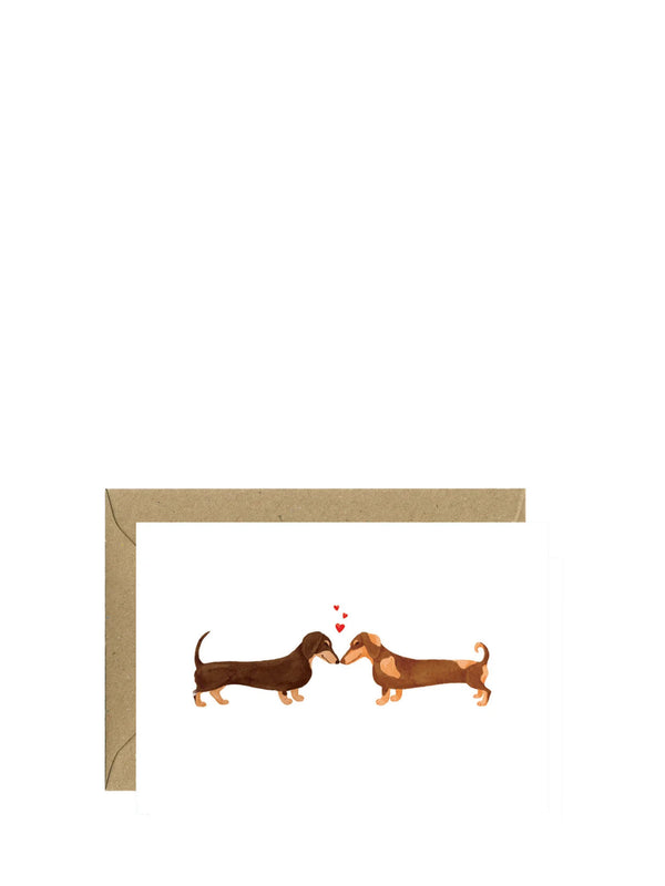 Dachshunds lovers, love & friendship card