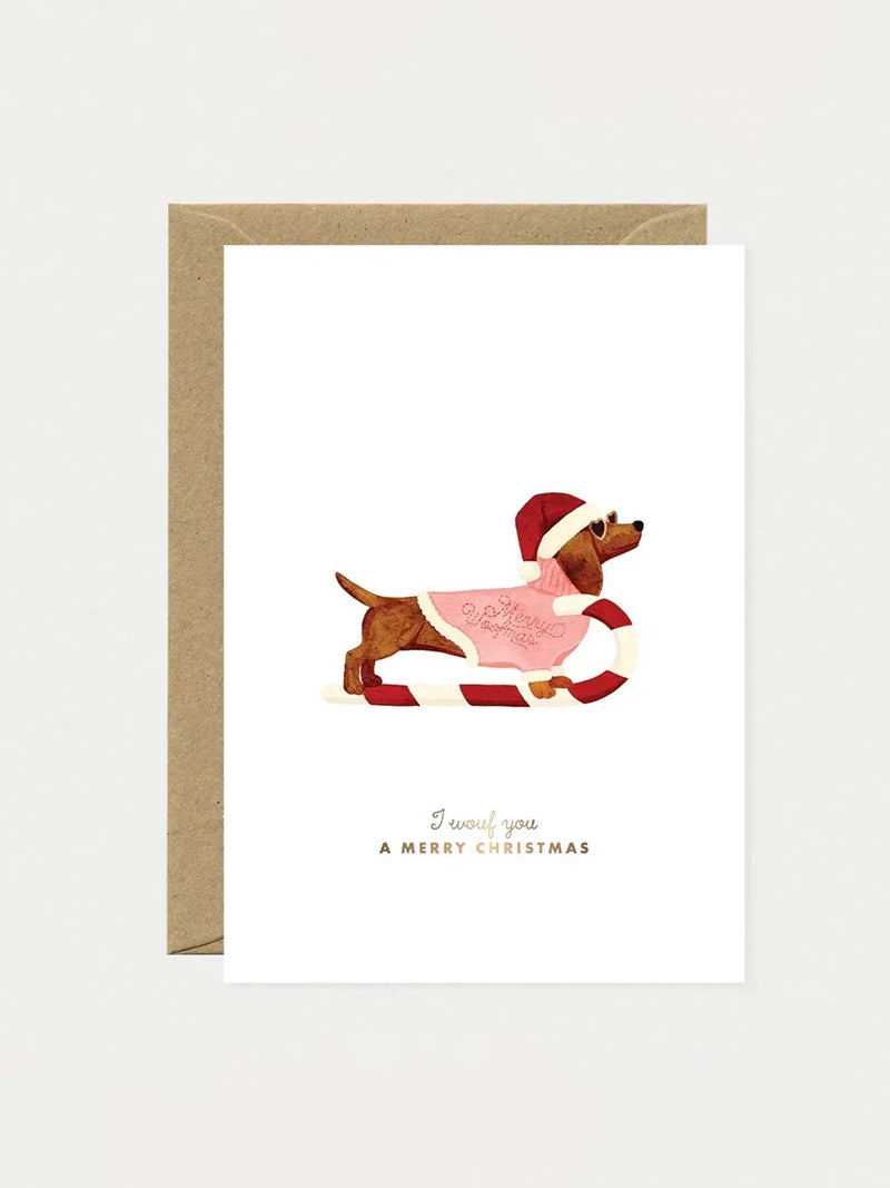 Merry woofmas christmas card