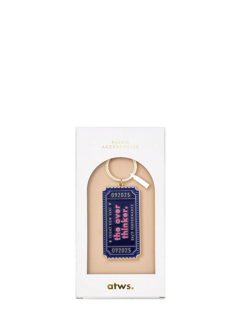 The overthinker ticket keychain