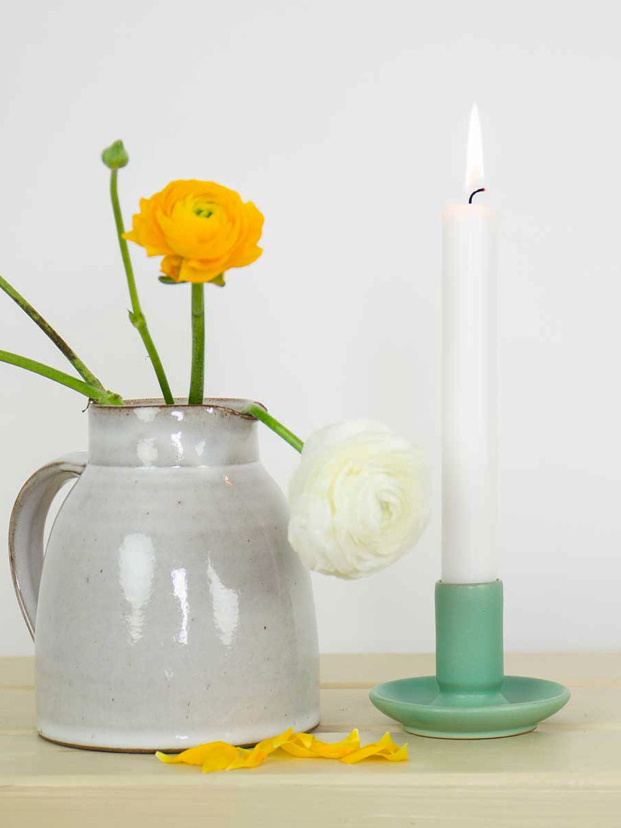 Hera candle holder, green