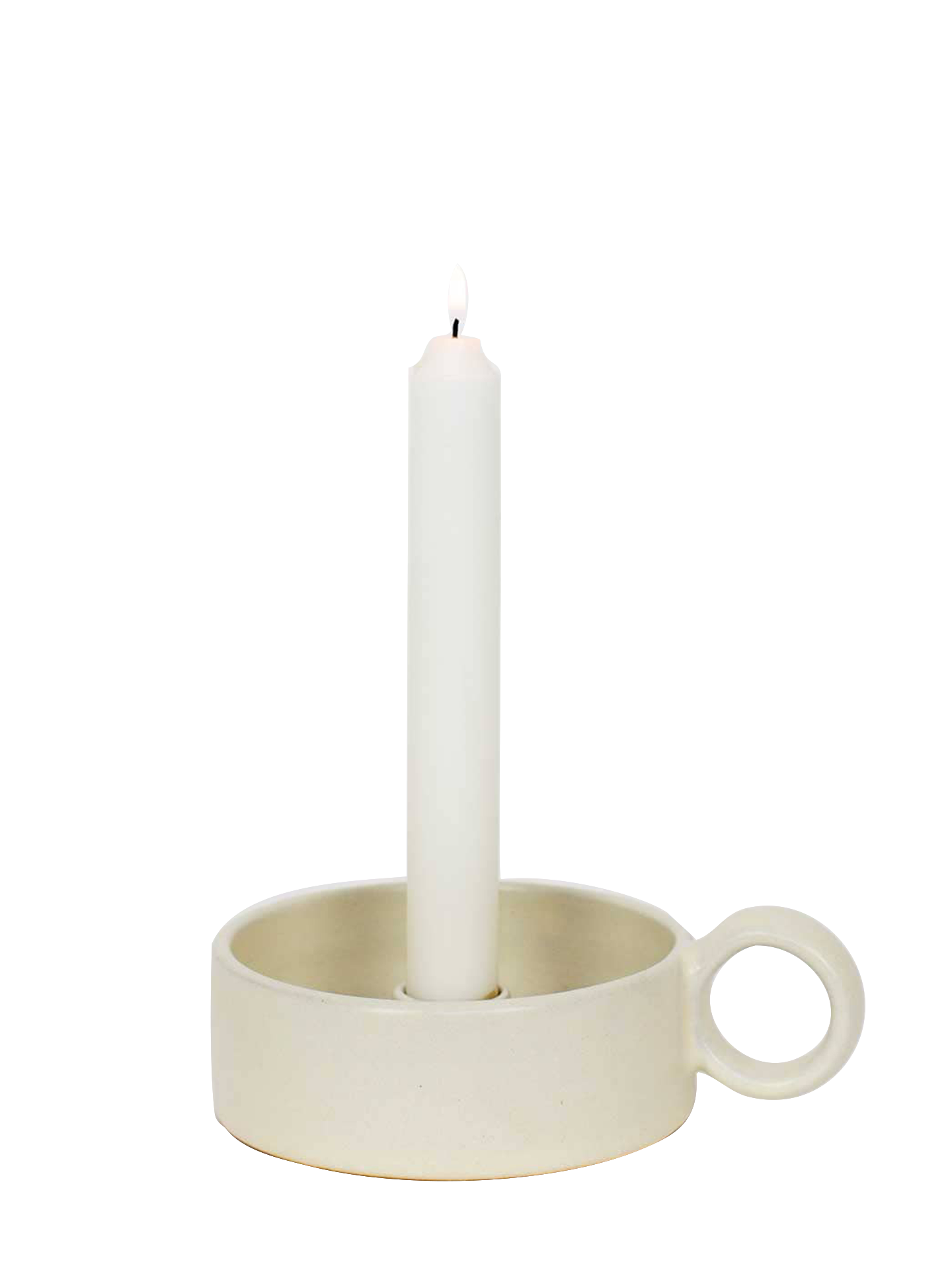 Ester ceramic candle holder, off-white