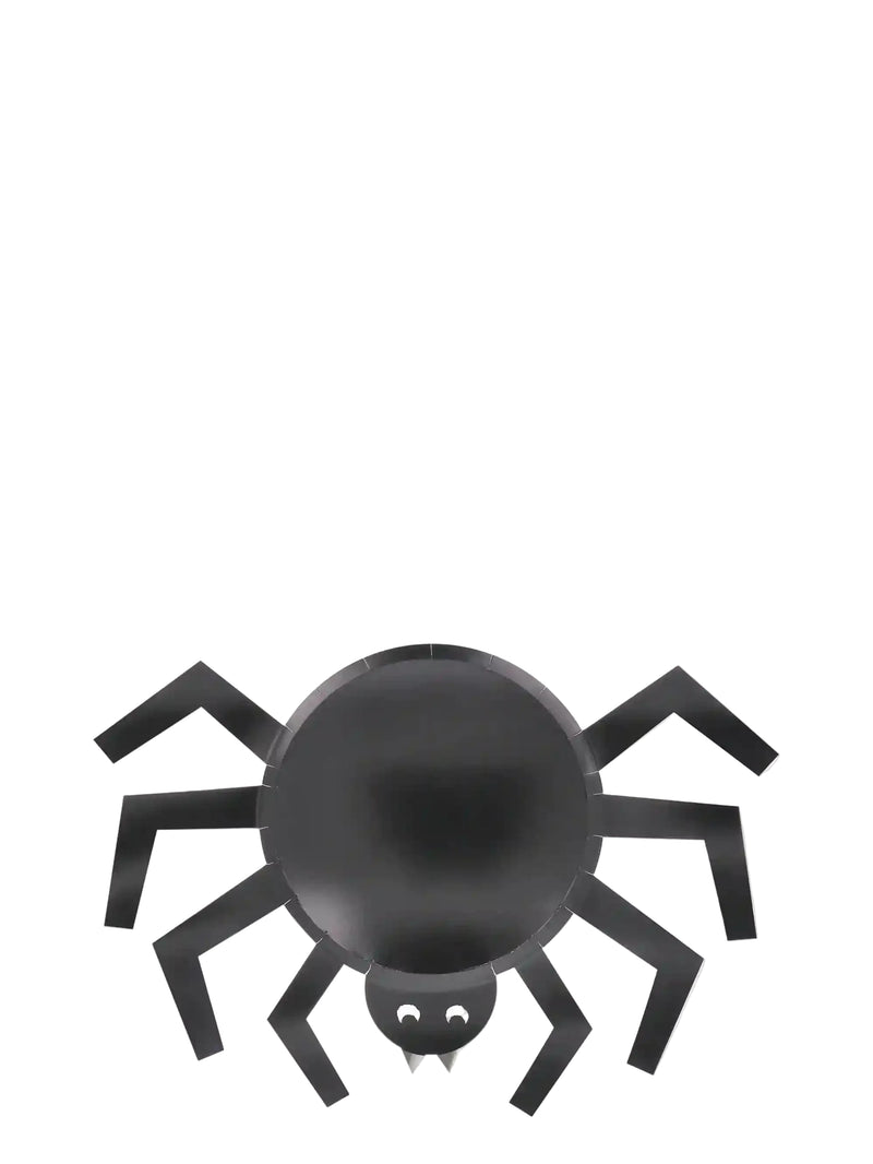 A black spider-shaped paper plates
