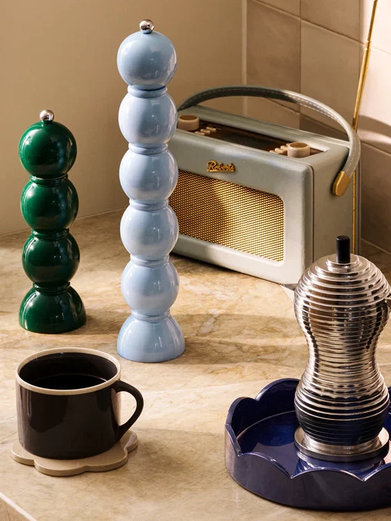 Bobbin salt & pepper mill, black (35cm)