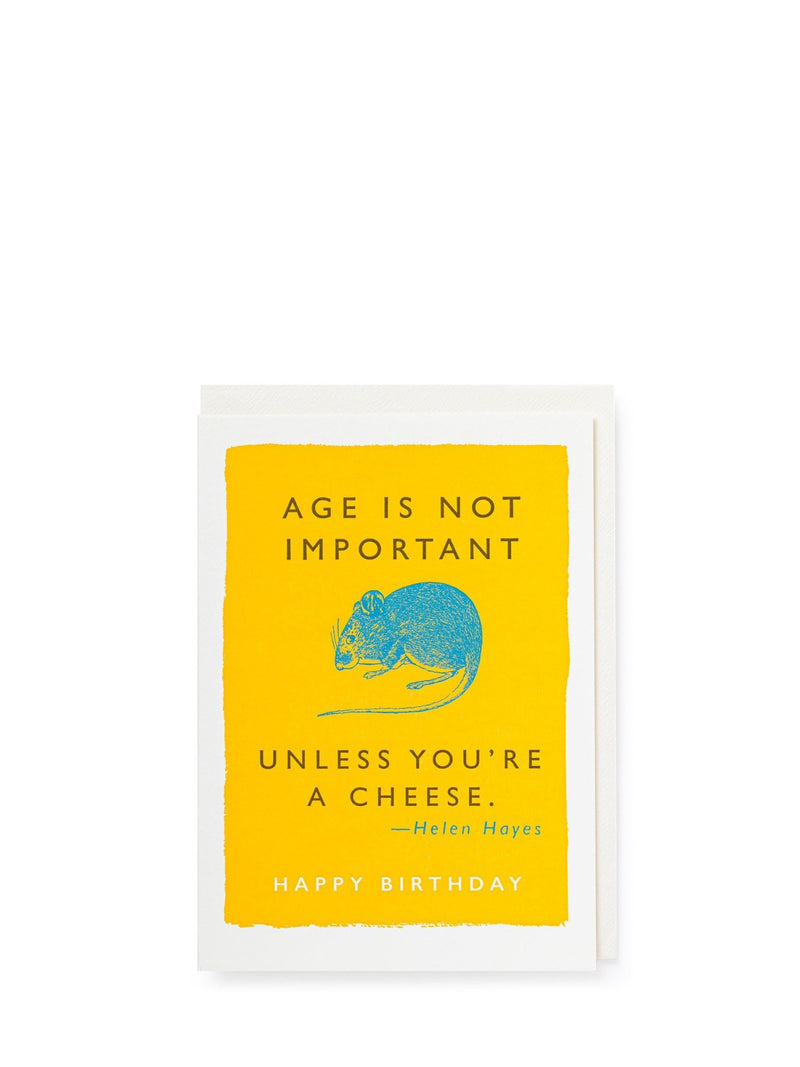 Age is not important, large birthday card