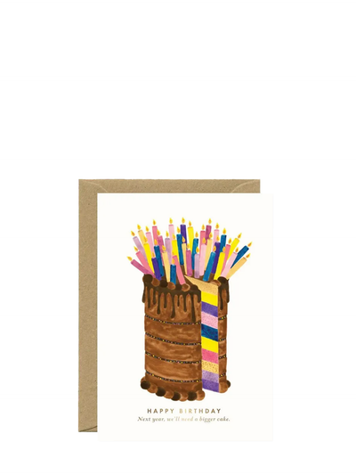 Bigger cake birthday card