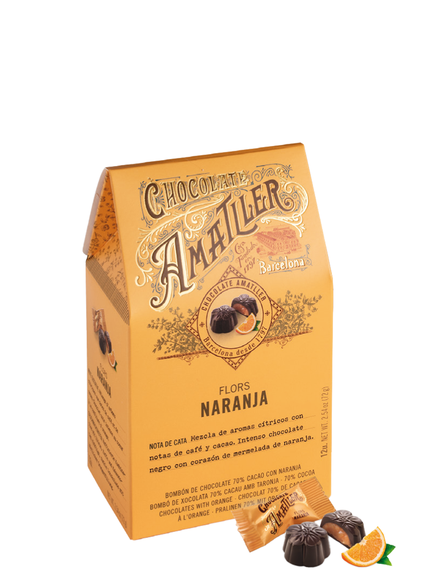 Amatller Gift box Chocolate flowers 72g, 3 flavours