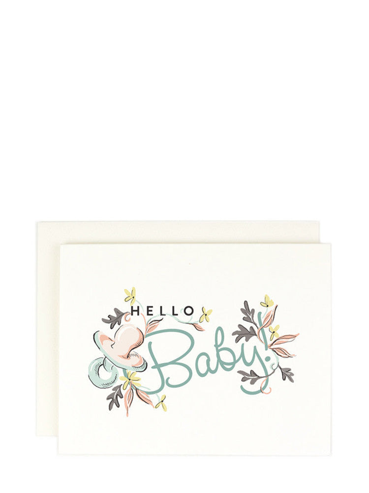 Hello Baby, new baby greeting card