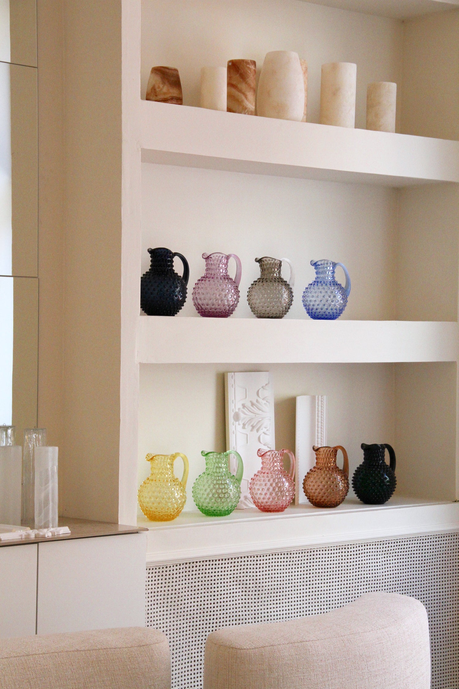 Paris hobnail jug 2 L, Citron yellow