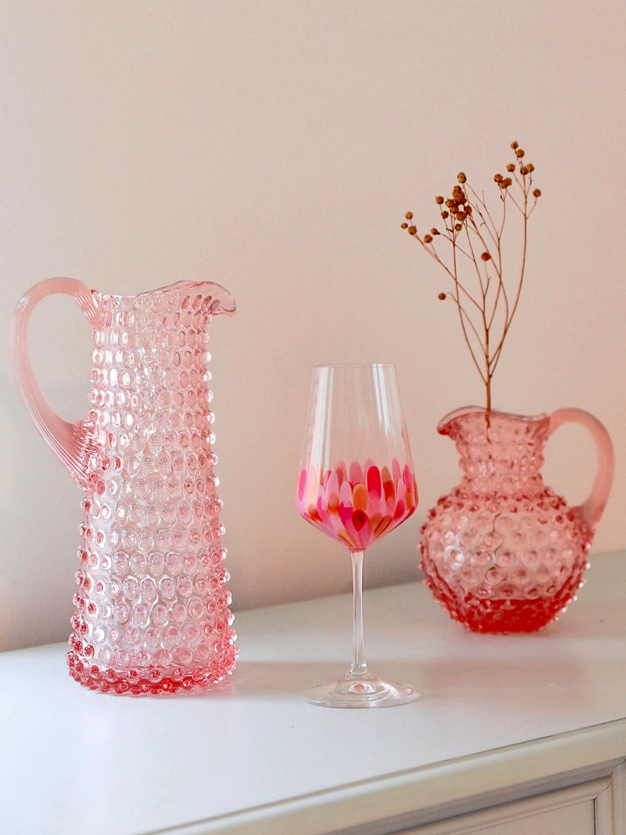 Eiffel Hobnail Jug 1L, Rosa