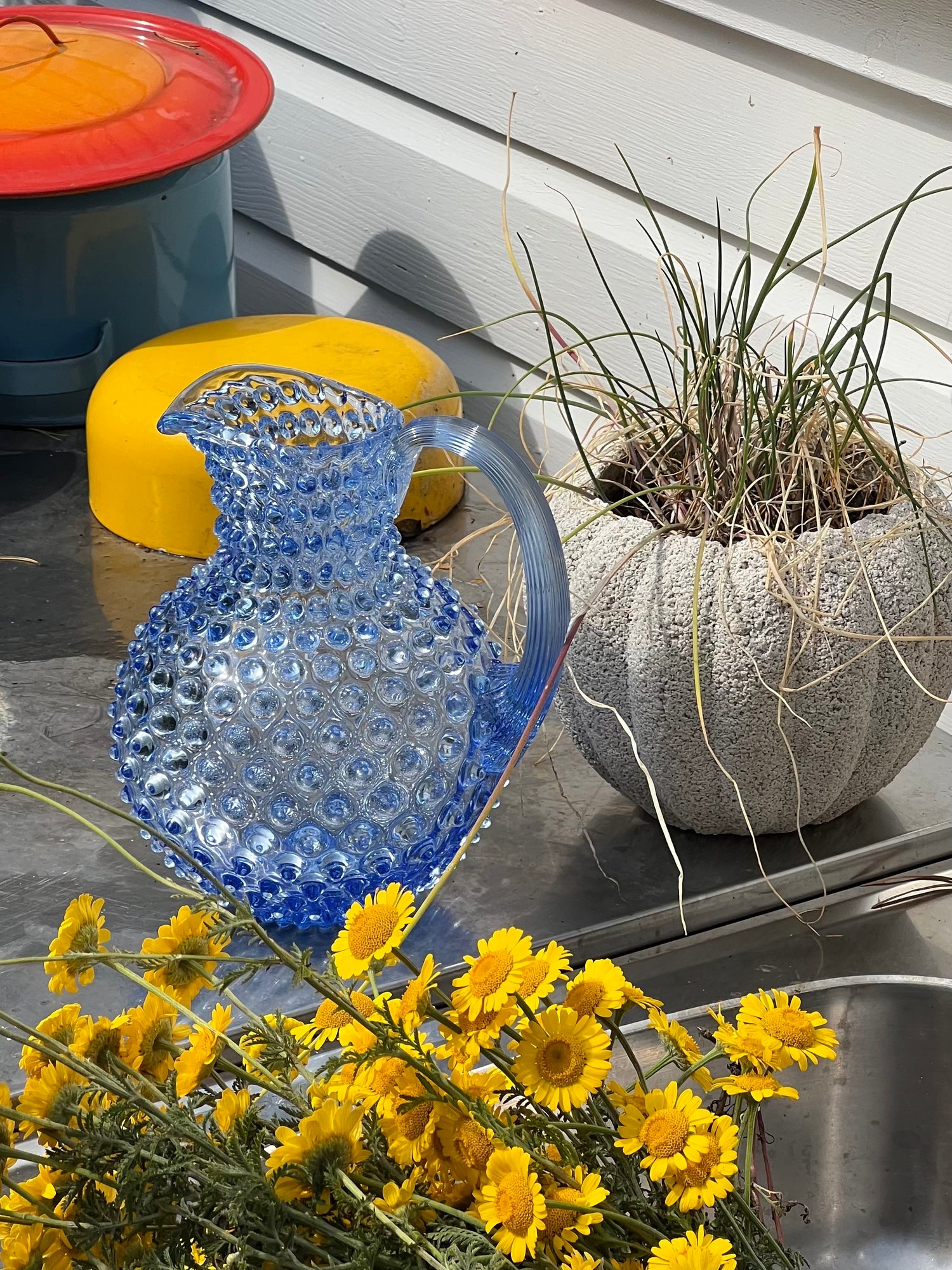 Paris Hobnail Jug 2L, Light blue