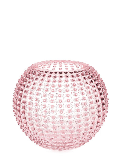 Large Globe hobnail vase, rose pink (24cm)