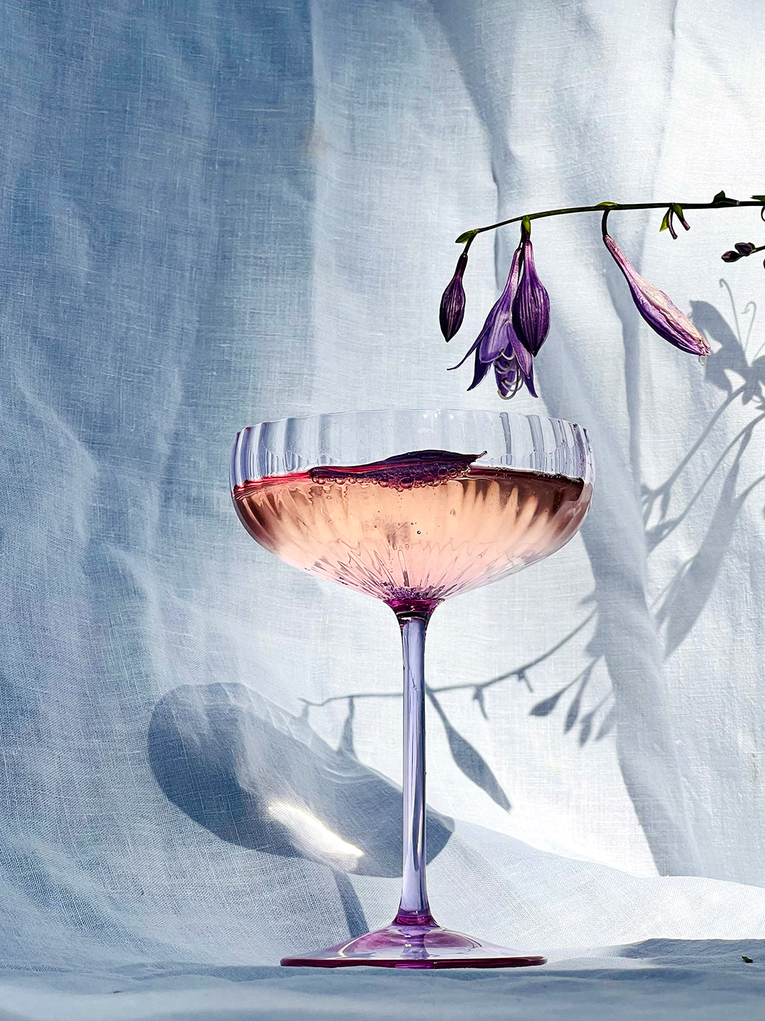 Lyon champagne saucer, lilac