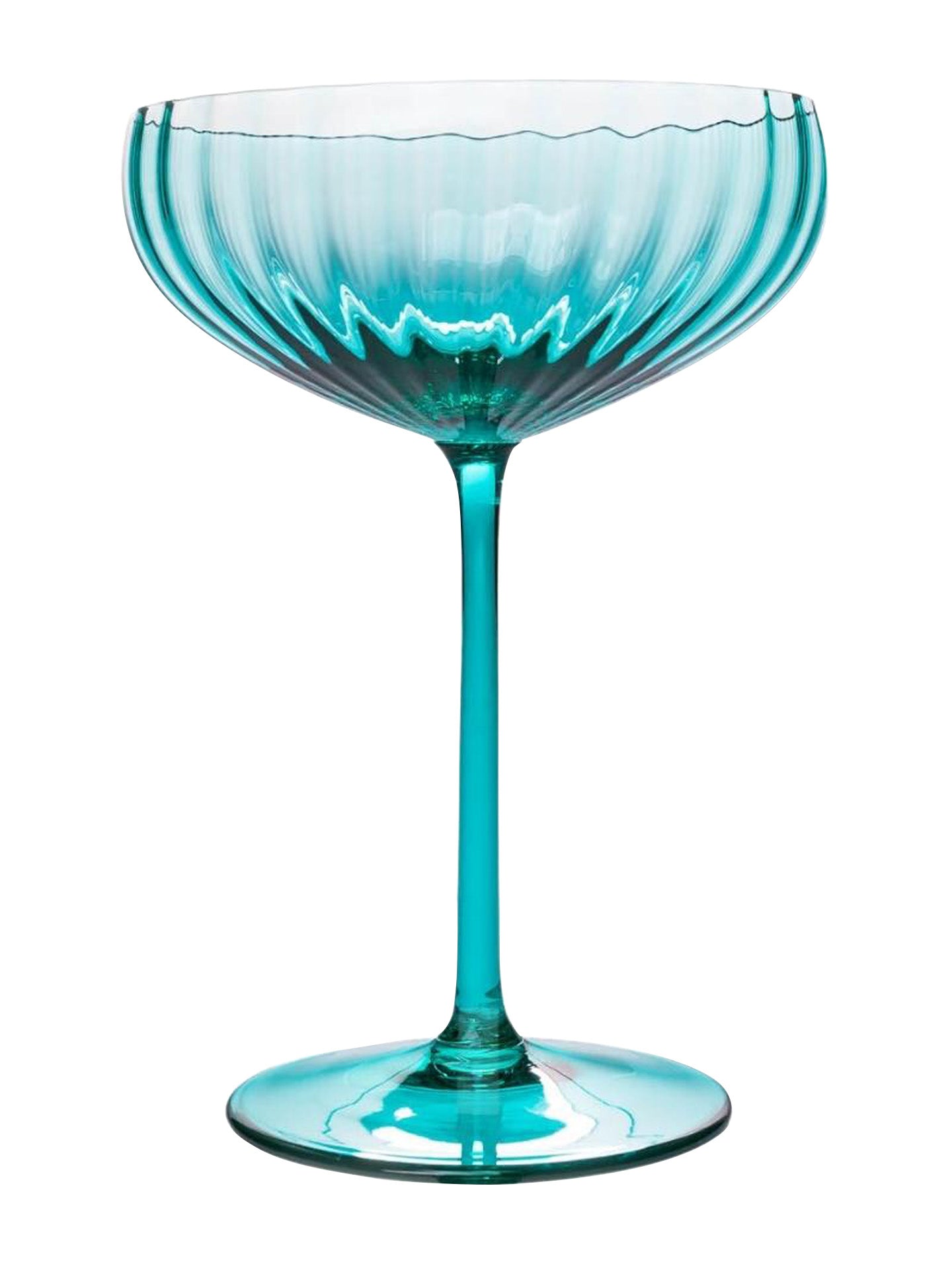 Lyon Champagne Saucer, Turquoise