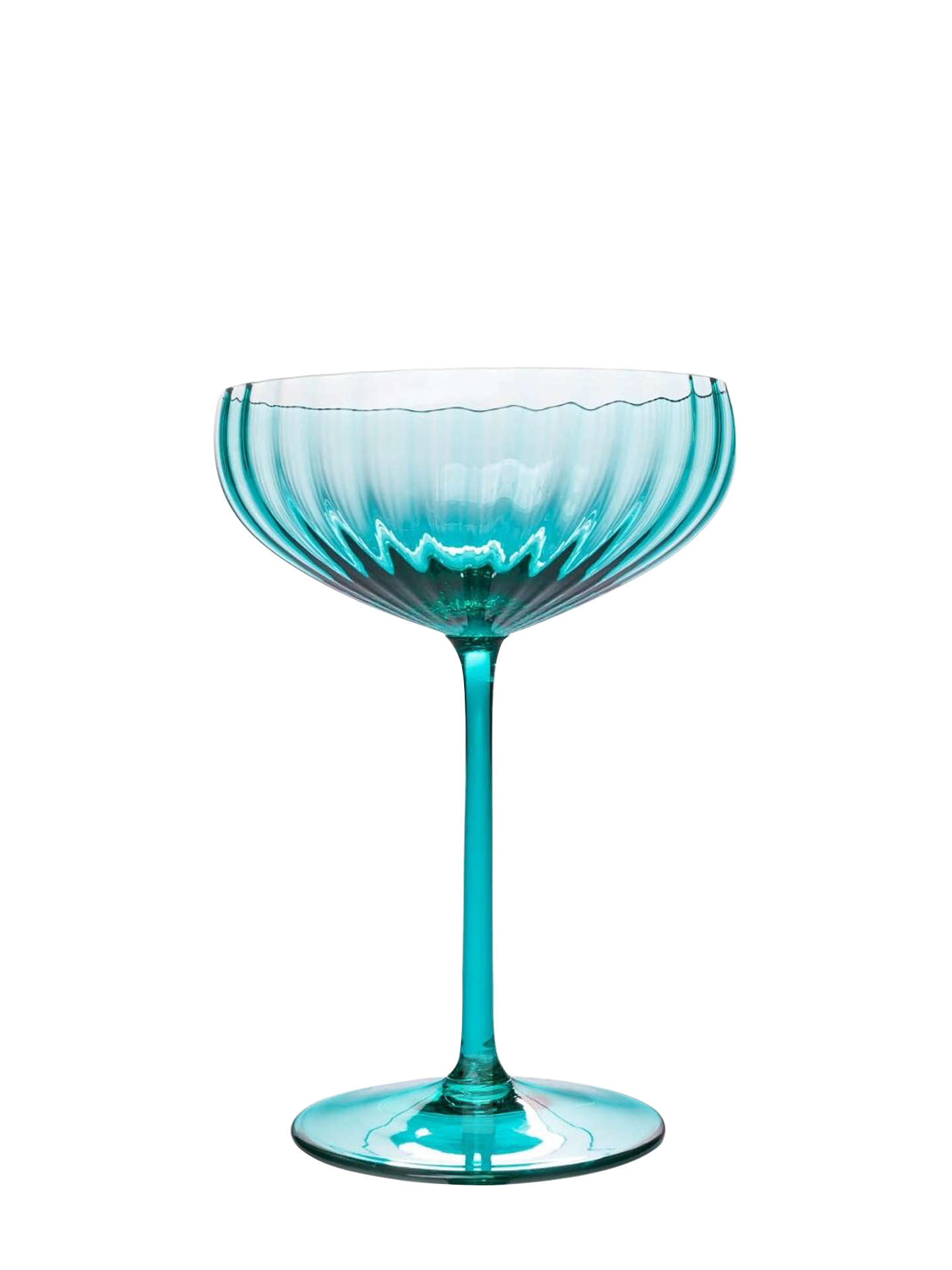 Lyon Champagne Saucer, Turquoise