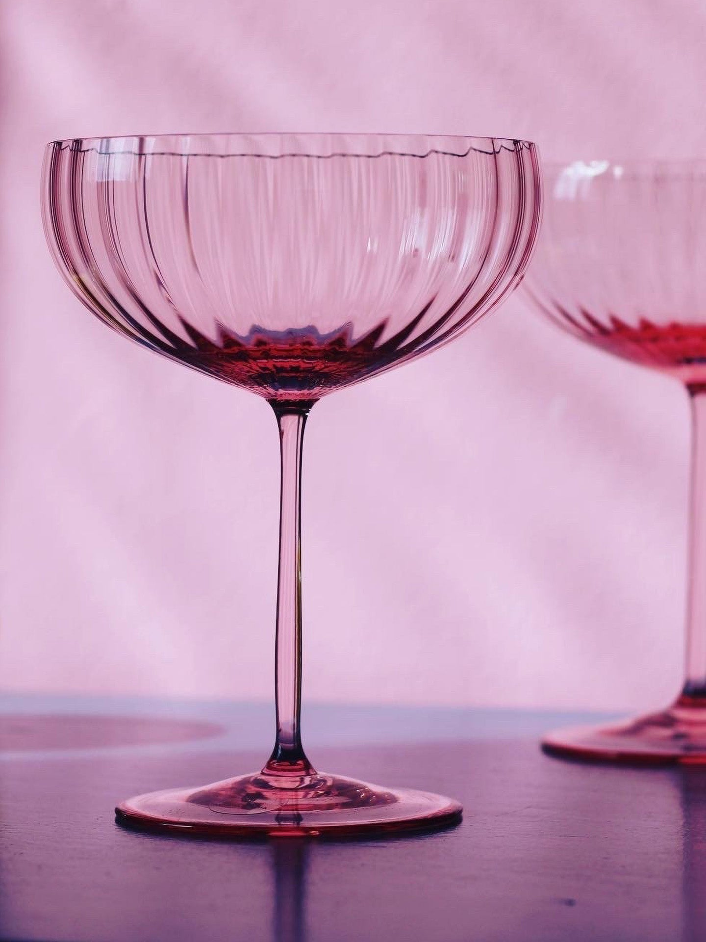 Lyon champagne saucer, rosa