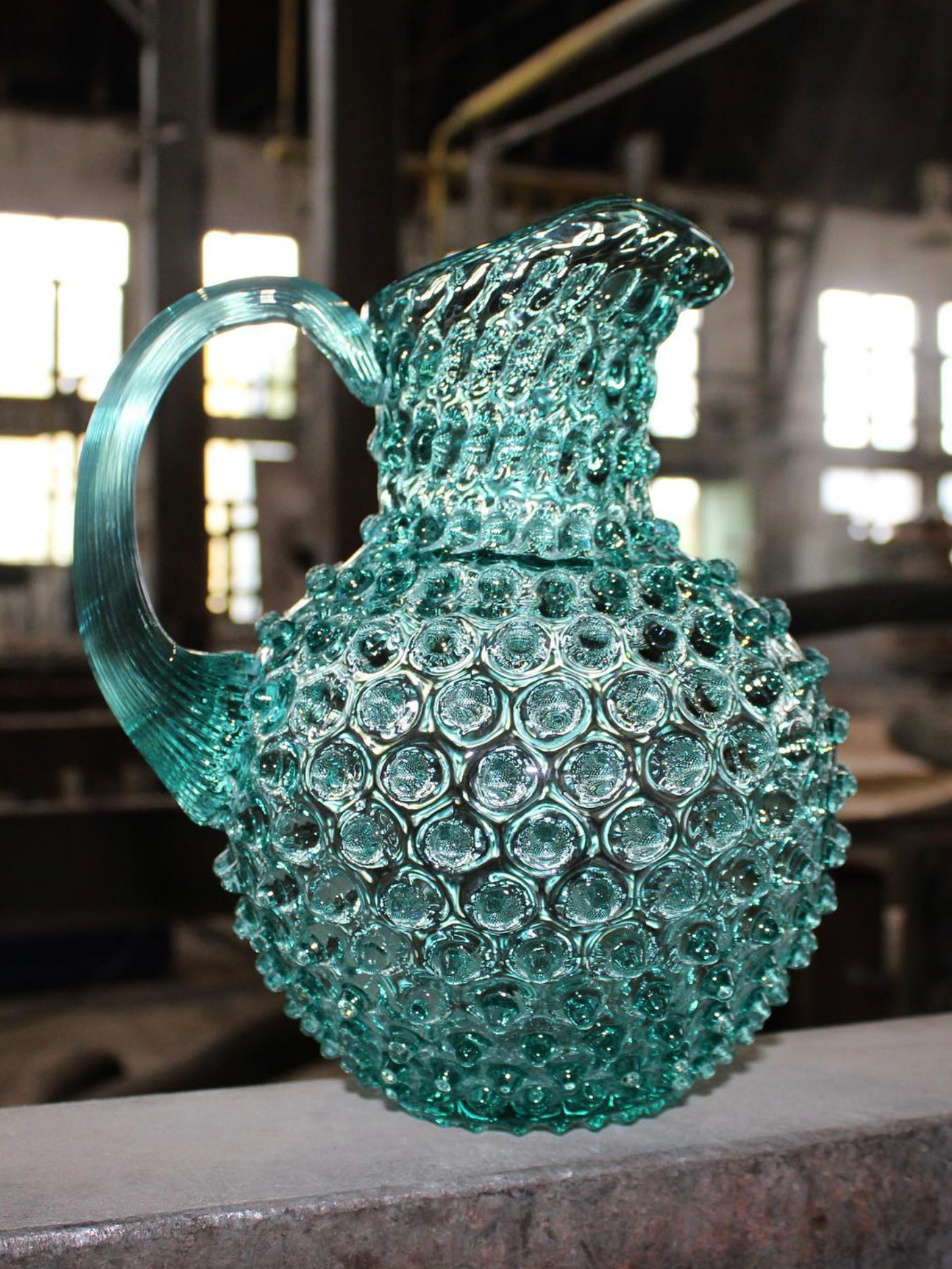 Paris hobnail jug 2 L, Beryl green