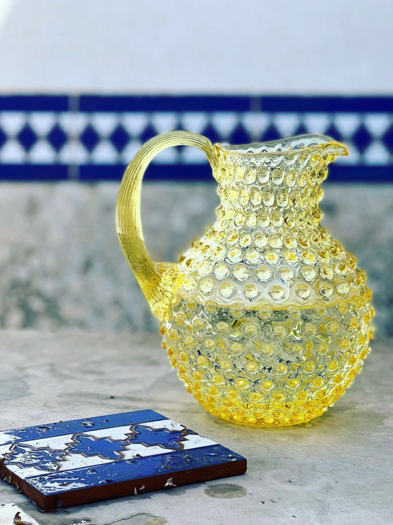 Paris hobnail jug (2 L), Citron yellow