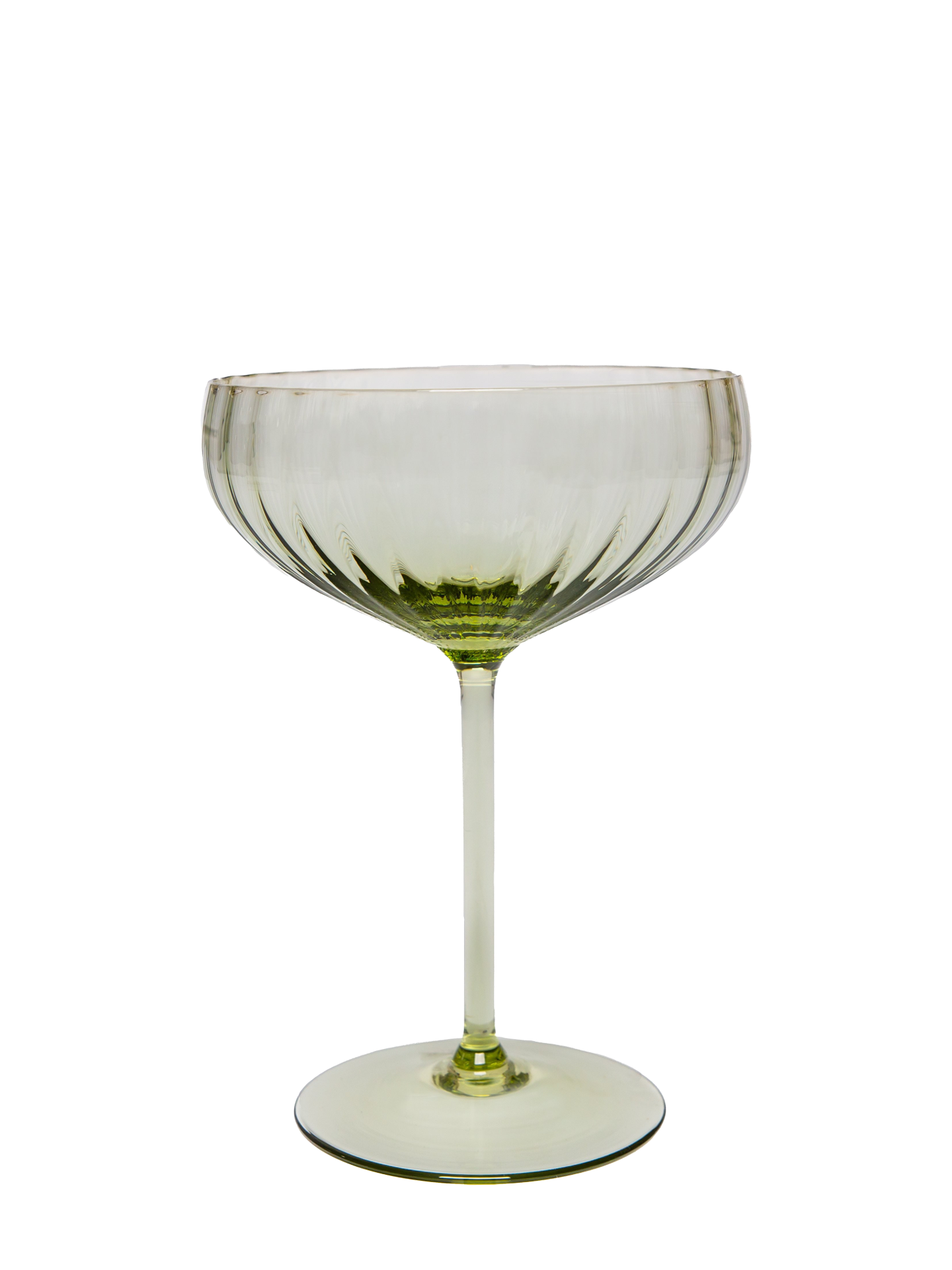 Lyon champagne saucer, olive green