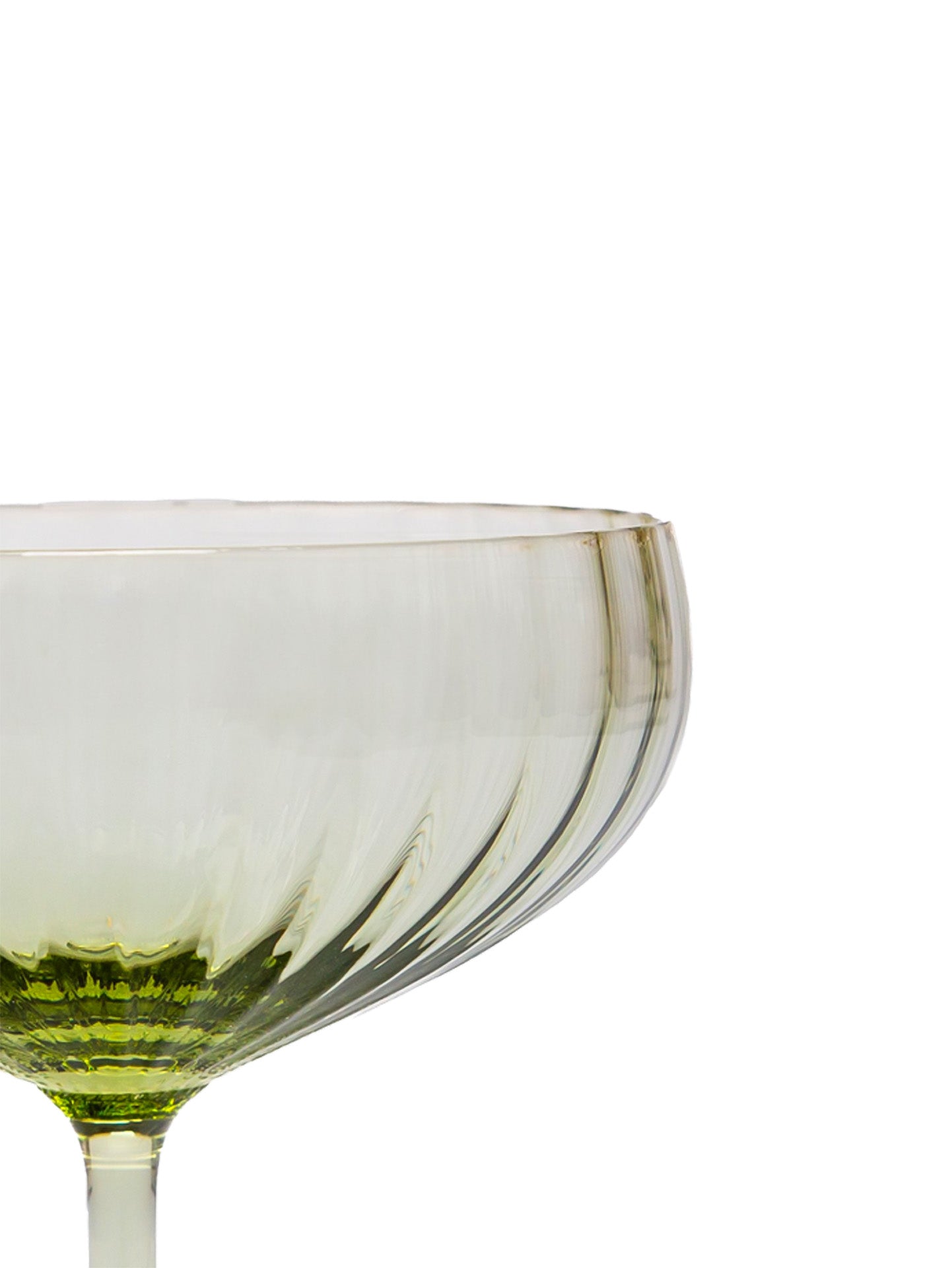 Lyon champagne saucer, olive green