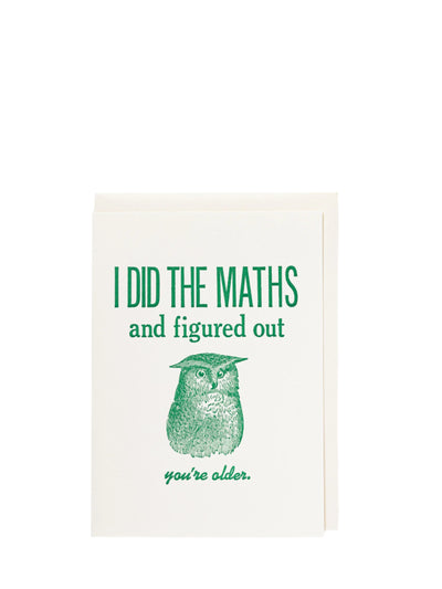I Did The Maths large Birthday Card