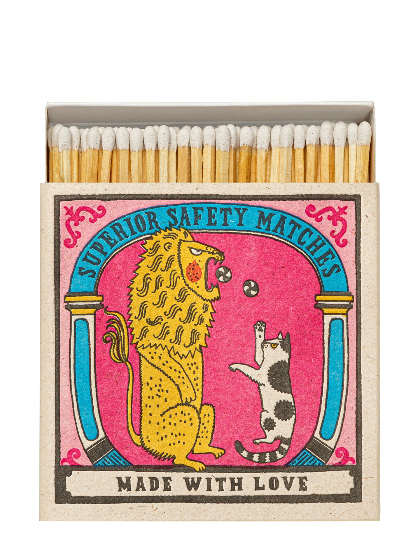 Big cat little cat (the lion & the house cat) matchbox