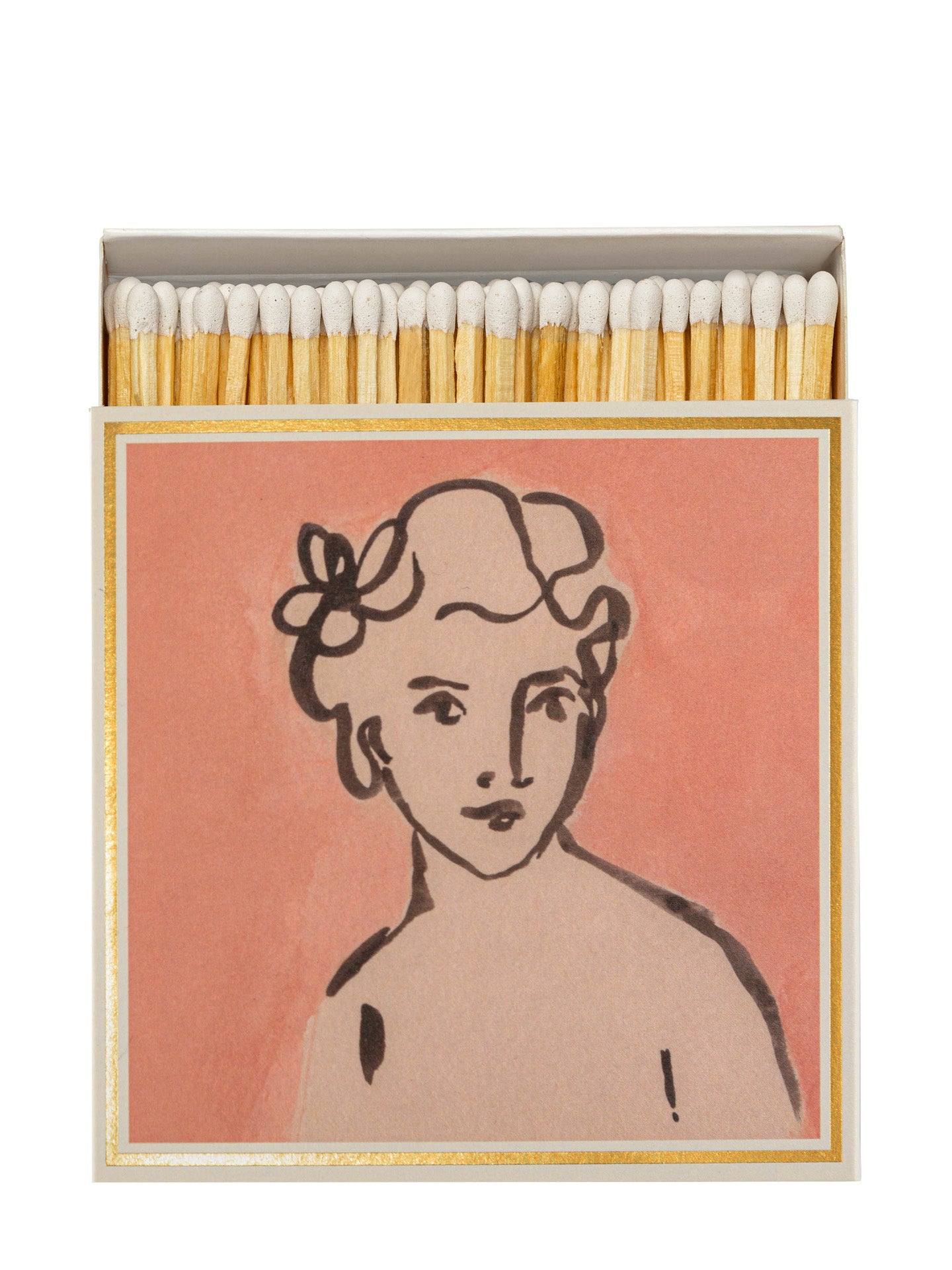 Divine portrait on pink matchbox by Wanderlust Paper Co.