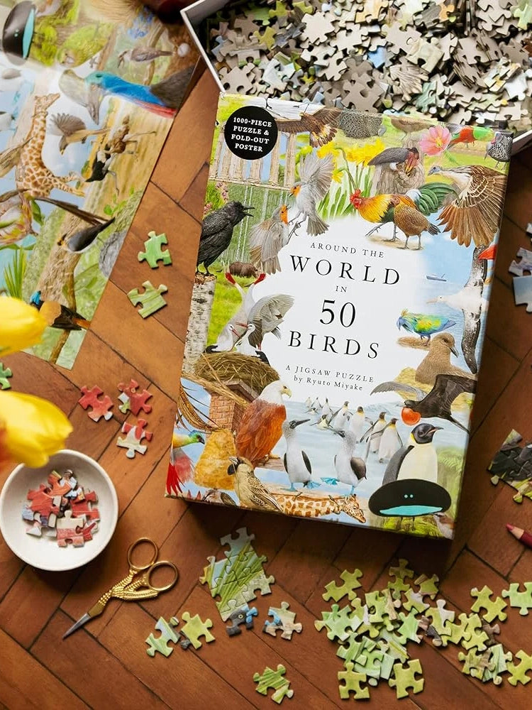 Around the World in 50 Birds puzzle (1000 pieces)
