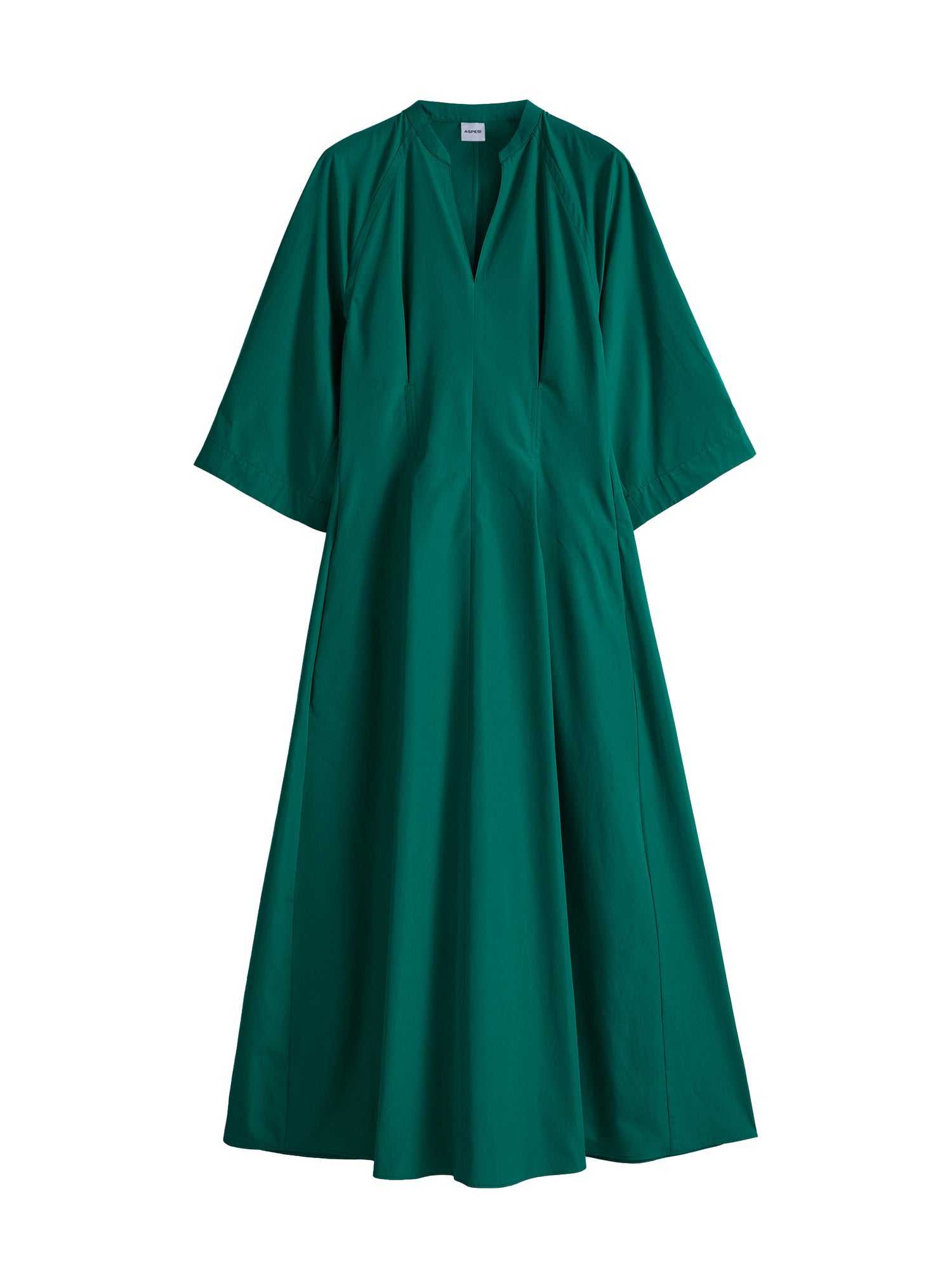 Cotton poplin dress, green