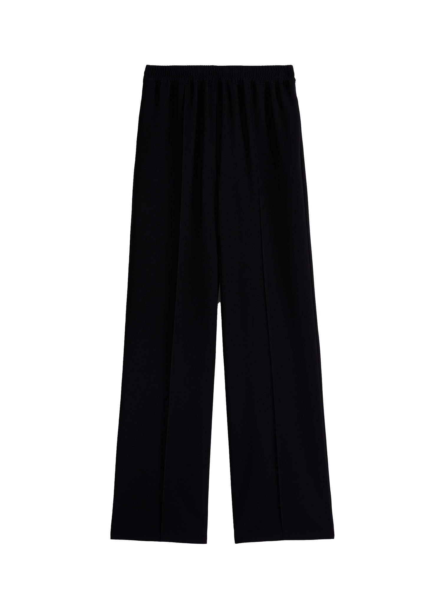 Triacetate crepe cady trousers, black