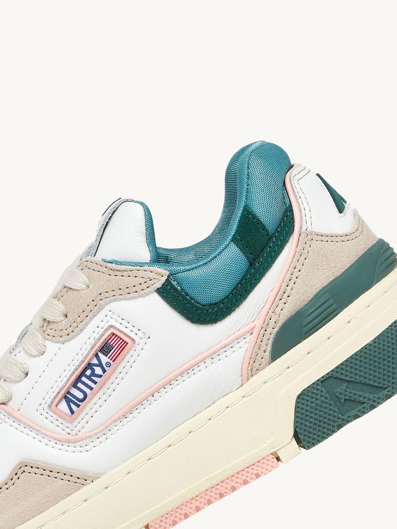 AUTRY: CLC low sneaker, white/green/pink