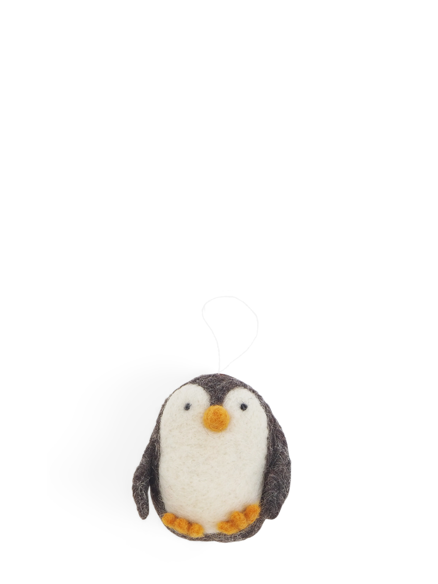 Woollen penguin hanging ornament