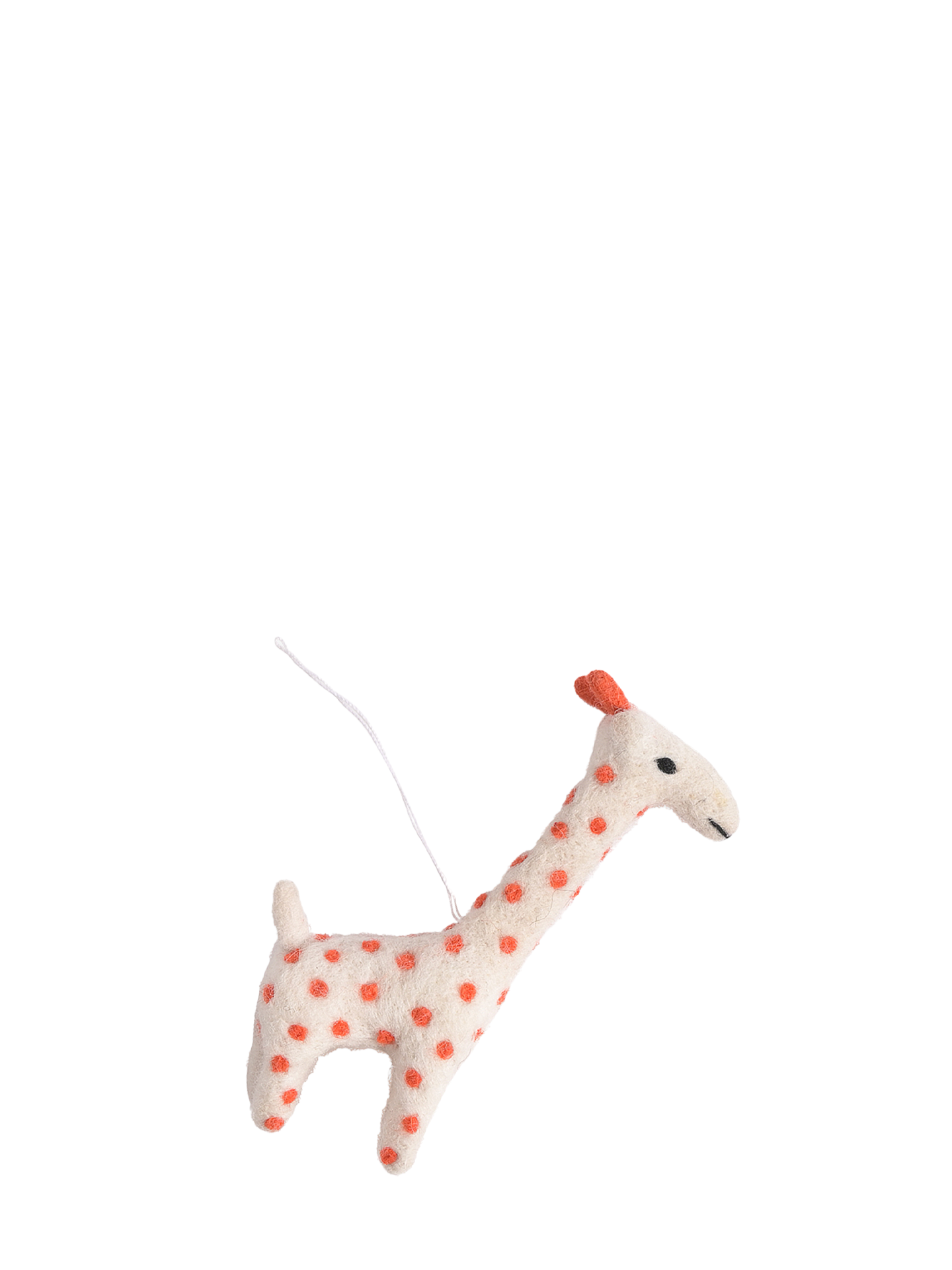 Woollen giraffe hanging ornament