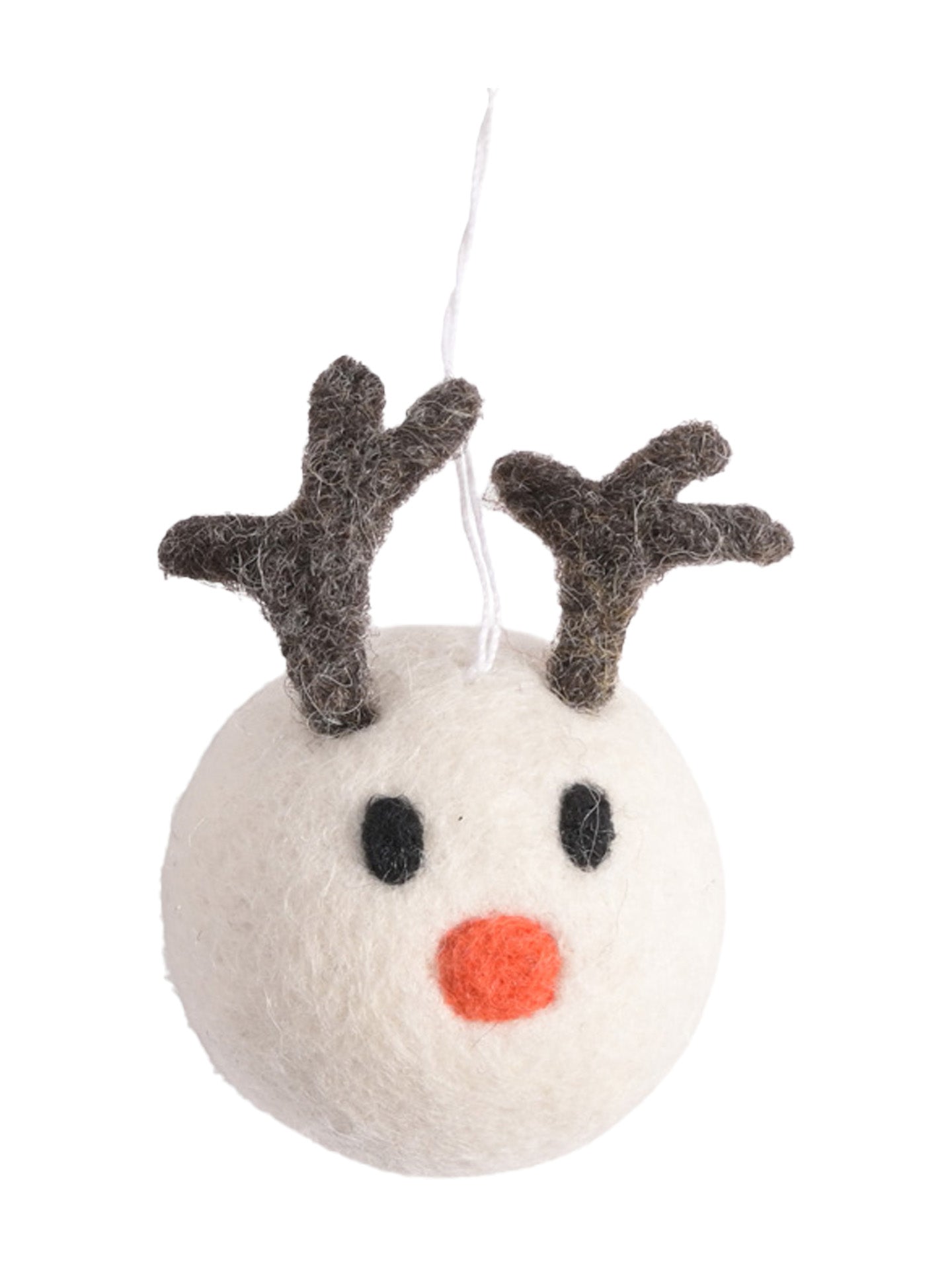 Reindeer woollen hanging ornament