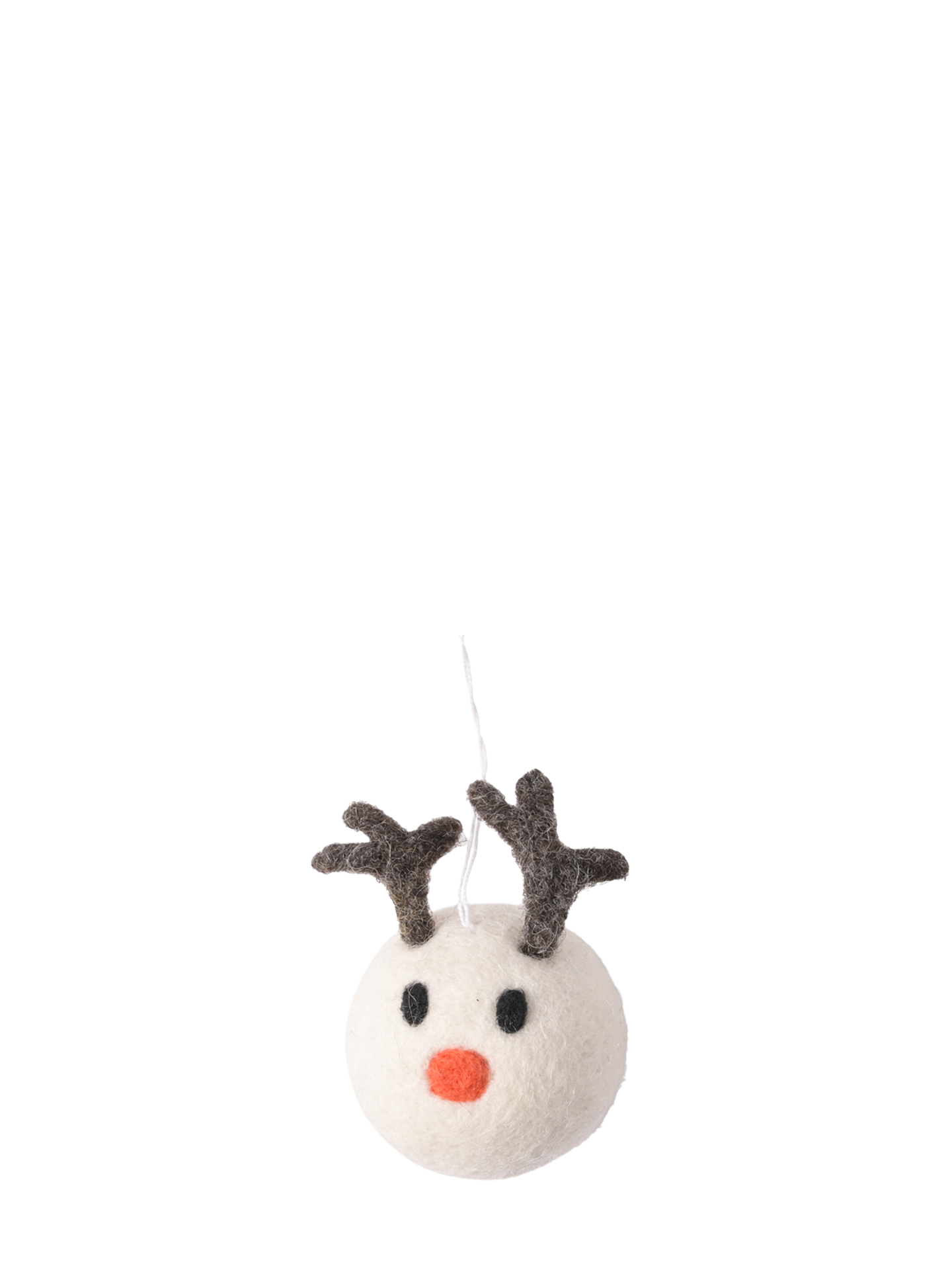 Reindeer woollen hanging ornament