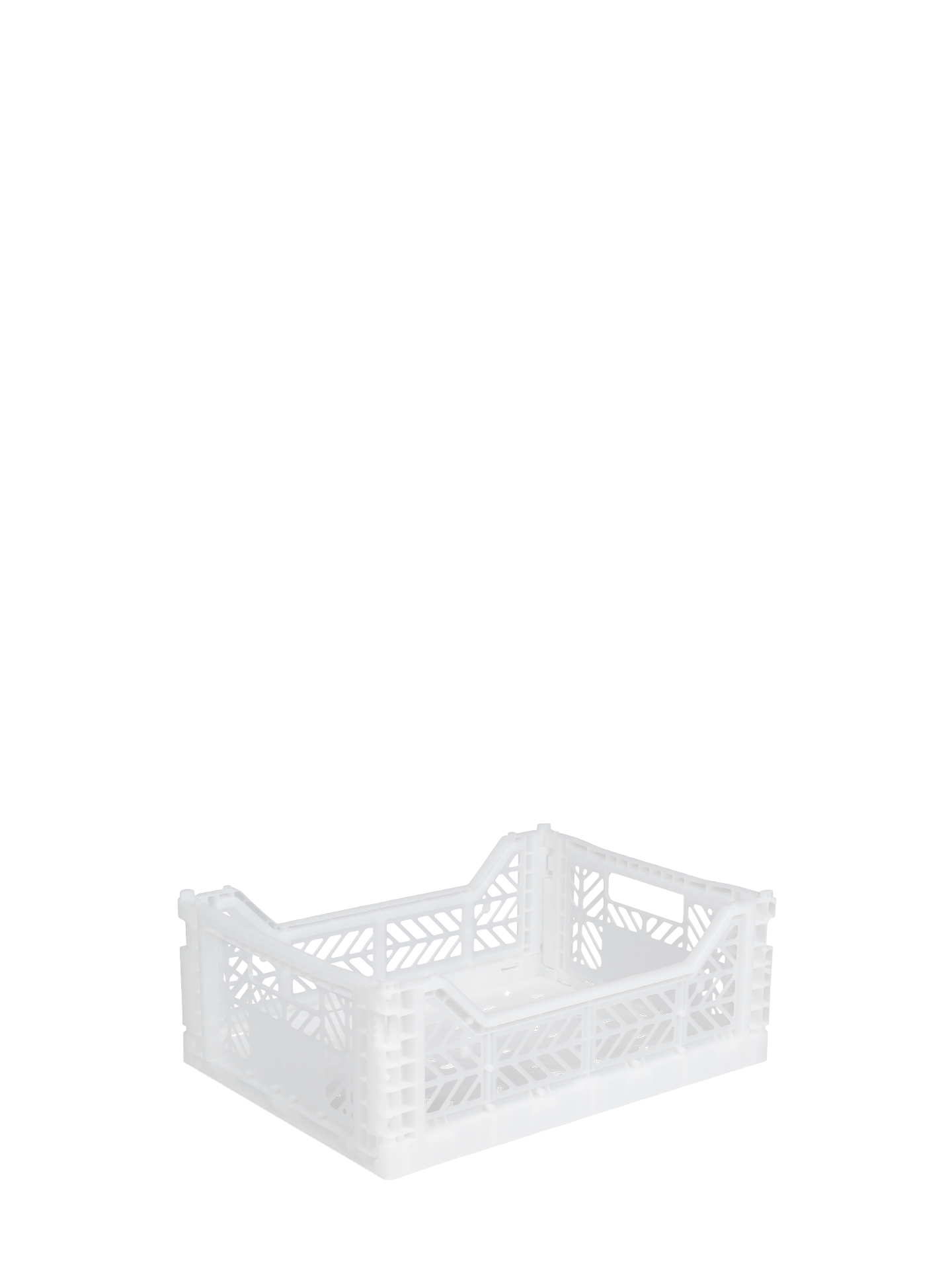 The Aykasa medium size storage box in pure White.